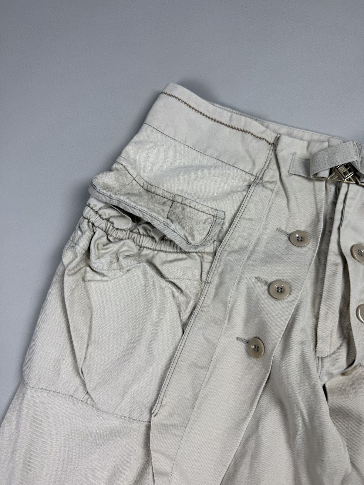 Marithe + Francois Girbaud × Vintage Girbaud Vintage Avant-Garde Cargo Pockets Baggy Chino Pants Size US 32 / EU 48 - 10 Thumbnail