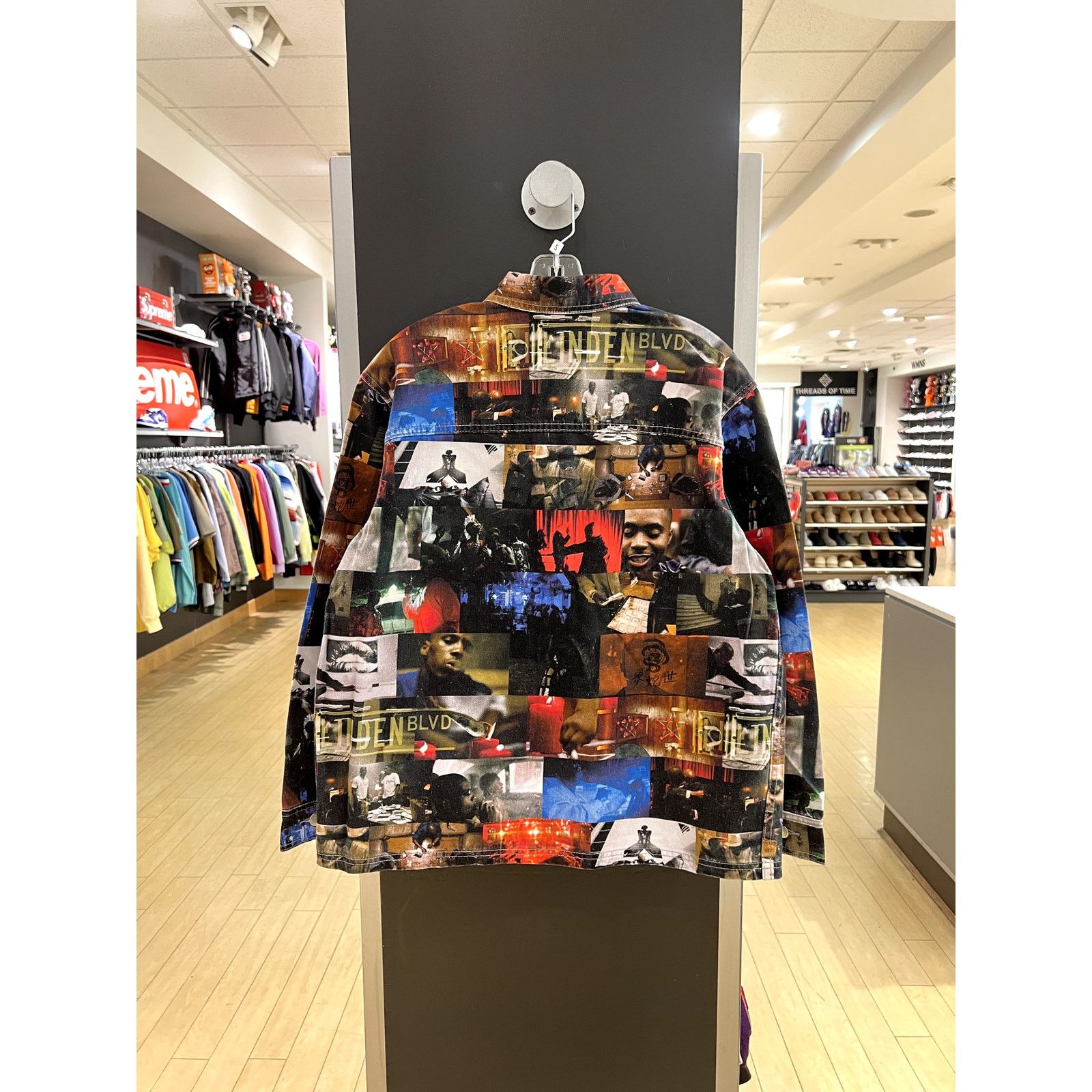 Supreme Nas and DMX Belly Collage Denim Chore Coat FW21