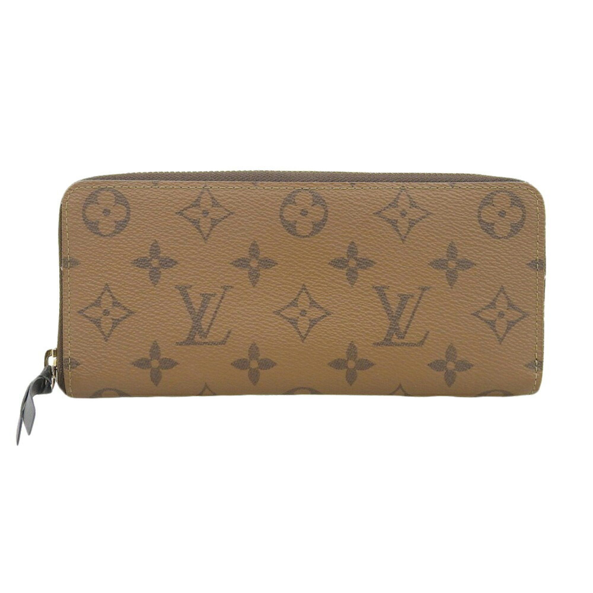 Louis Vuitton Monogram Reverse Portefeuille Clemence M82336 Round Long Wallet