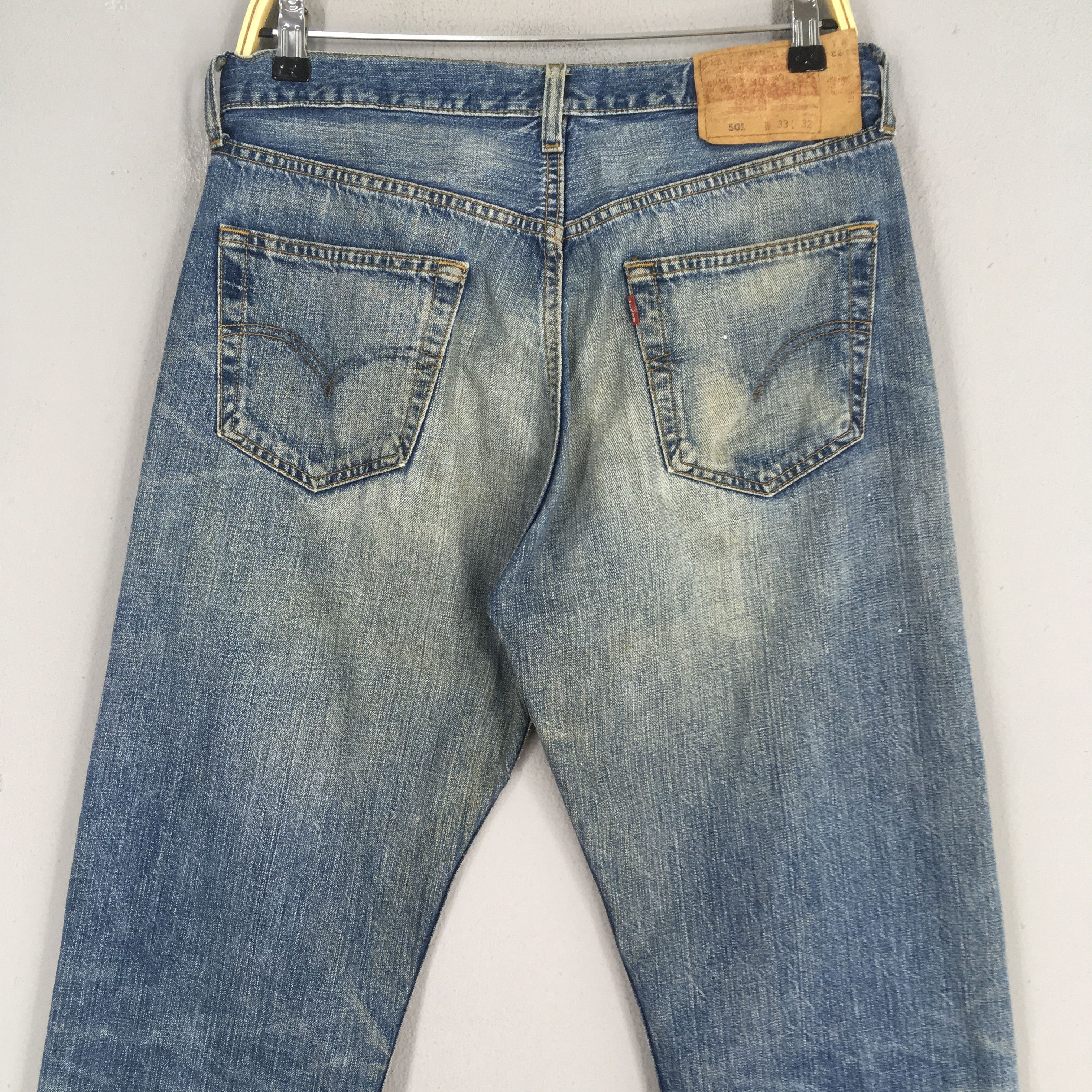 Levi's Size 30x31 Vintage 1990s Levi's 501 Faded Bluse Jeans S572 Size US 30 / EU 46 - 8 Thumbnail