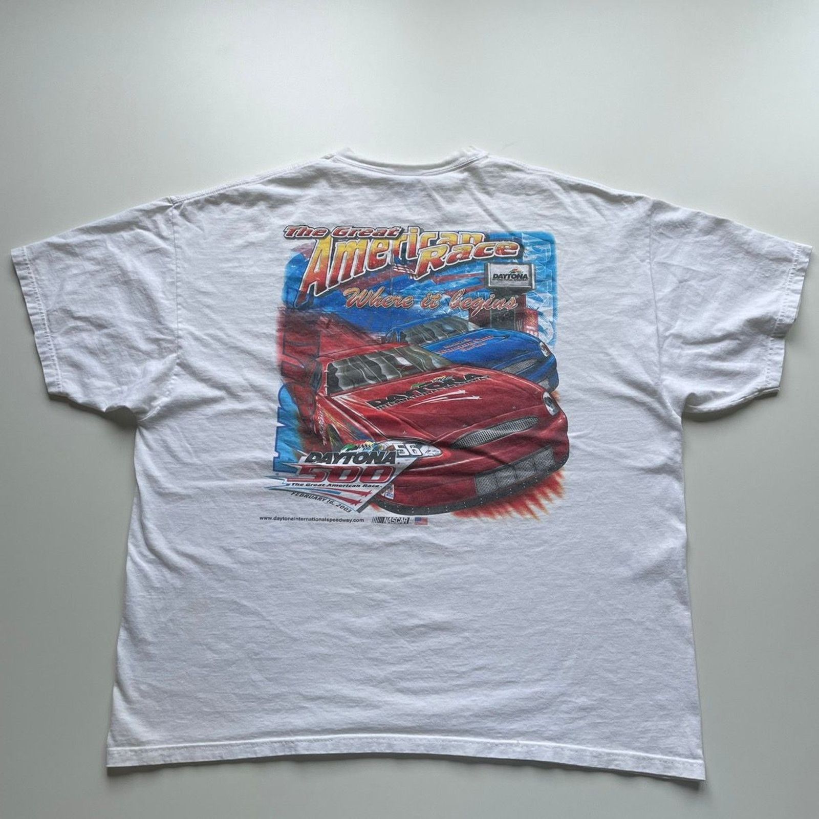 Hanes Vintage Y2K Nascar Daytona 500 Racing Art T Shirt 2XL Rare Size US XXL / EU 58 / 5 - 4 Thumbnail