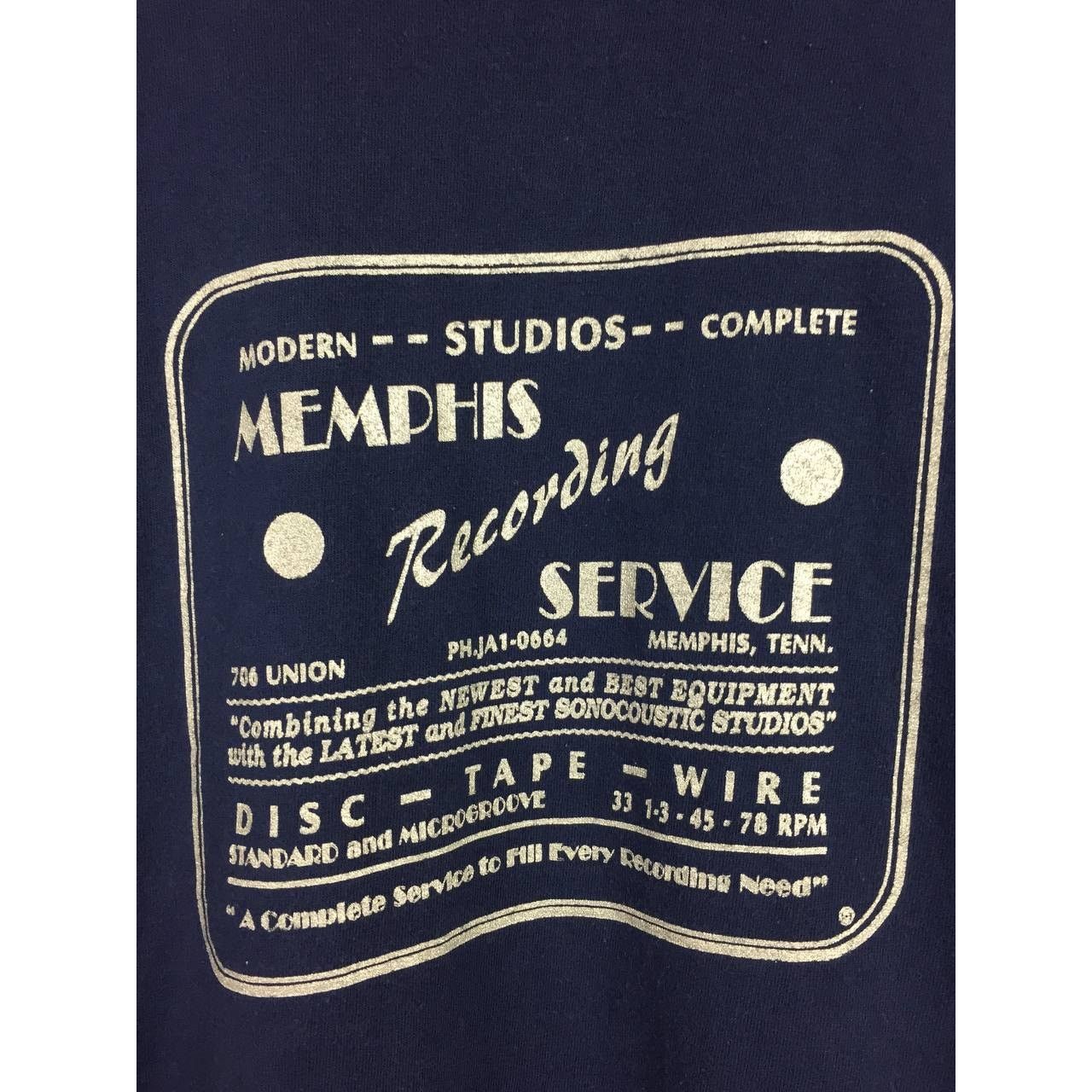 Fruit Of The Loom Vtg Y2K Memphis Recording Service Modern Studios Tee Size US XXL / EU 58 / 5 - 4 Thumbnail