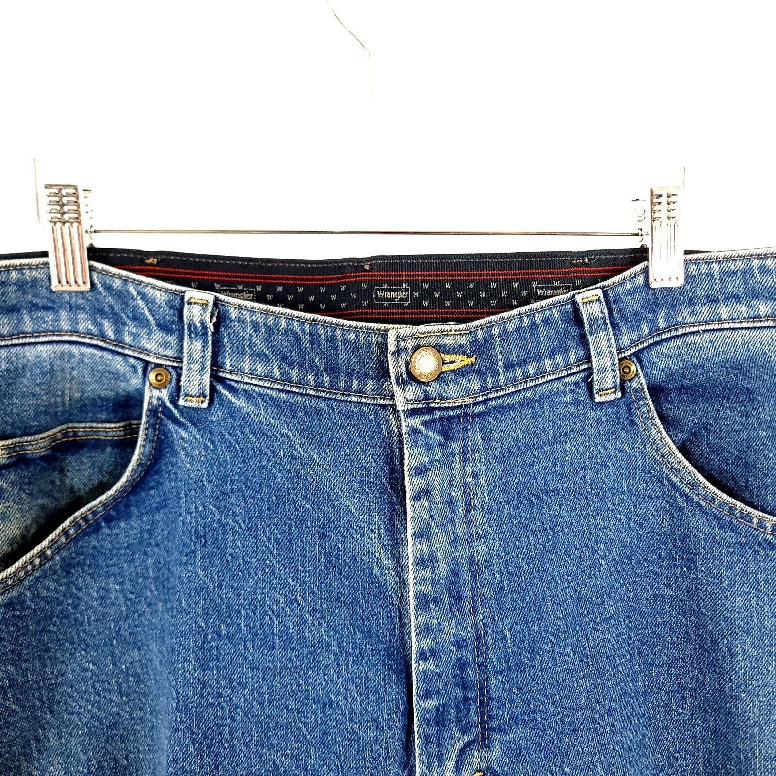 Wrangler Wrangler Regular Fit Medium Wash Blue Denim Elastic Waist Hi Size US 36 / EU 52 - 3 Thumbnail