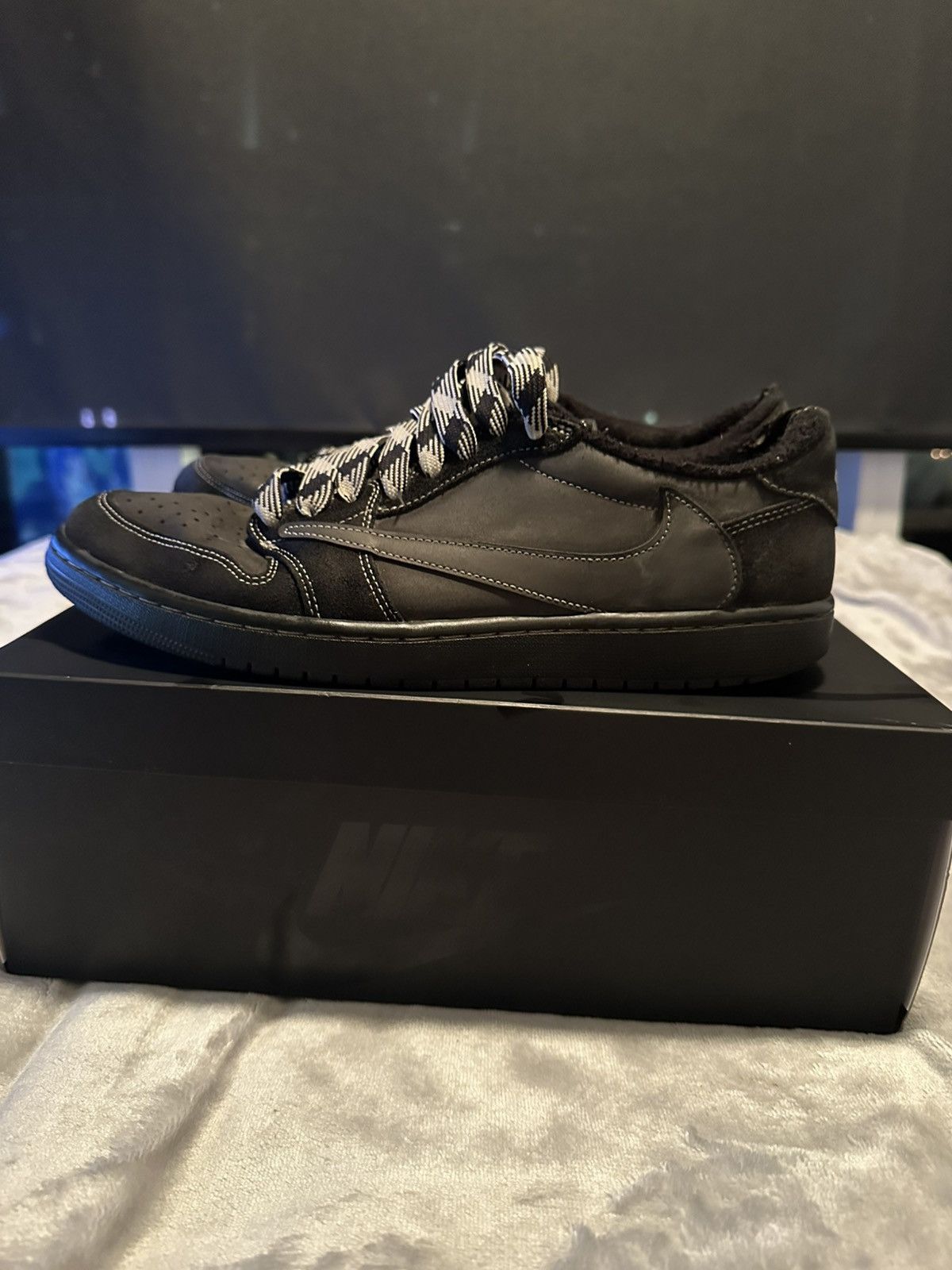 Travis Scott x Air Jordan 1 Low OG Black Phantom Size 12
