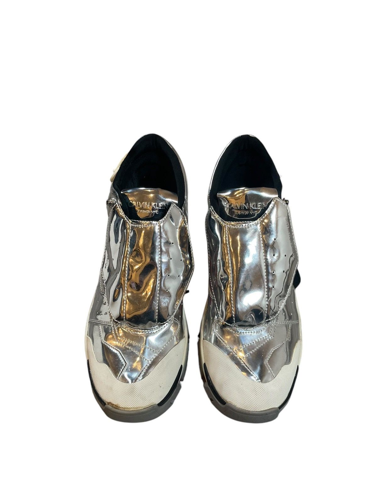 Calvin Klein 205W39NYC 2017 Calvin Klein 205W39NYC Carsdat Metallic Sneakers (12) Size US 12 / EU 45 - 2 Thumbnail