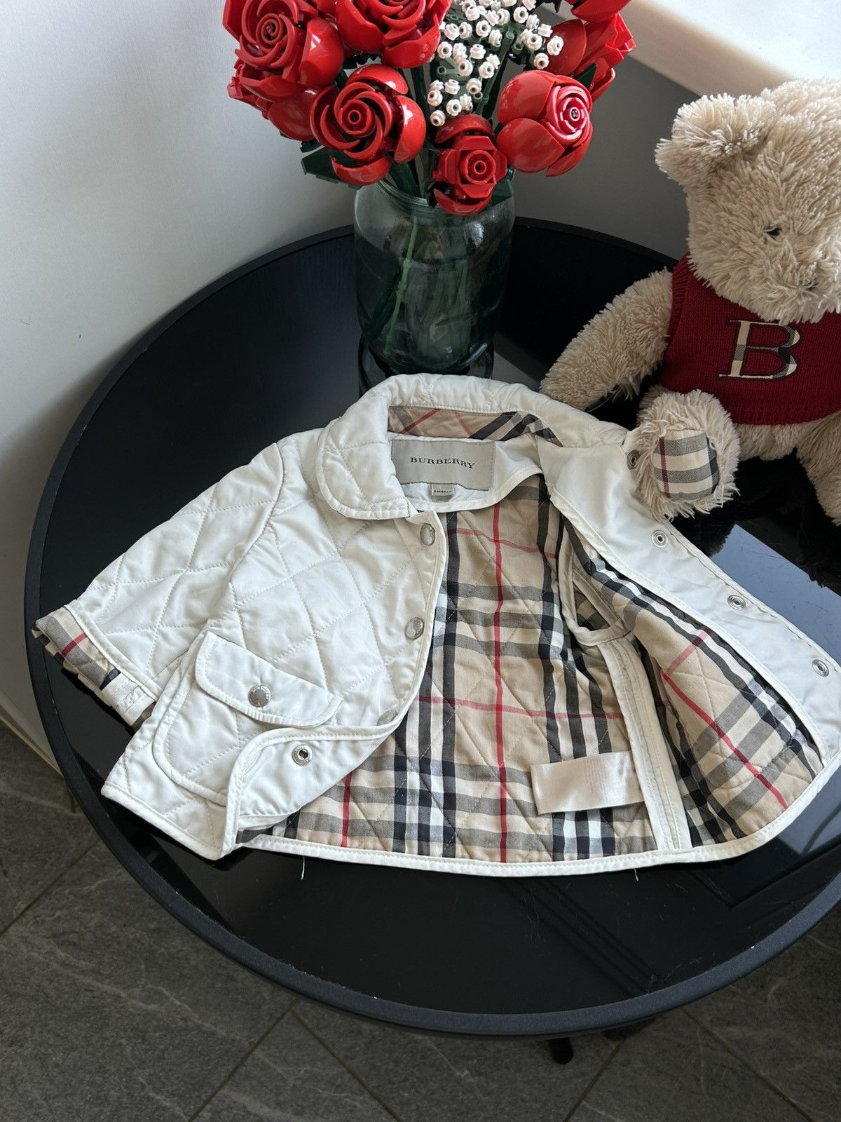 Burberry Vintage jacket quilted burberry brit gray kids Size XXS / US 00 / IT 34 - 1 Thumbnail
