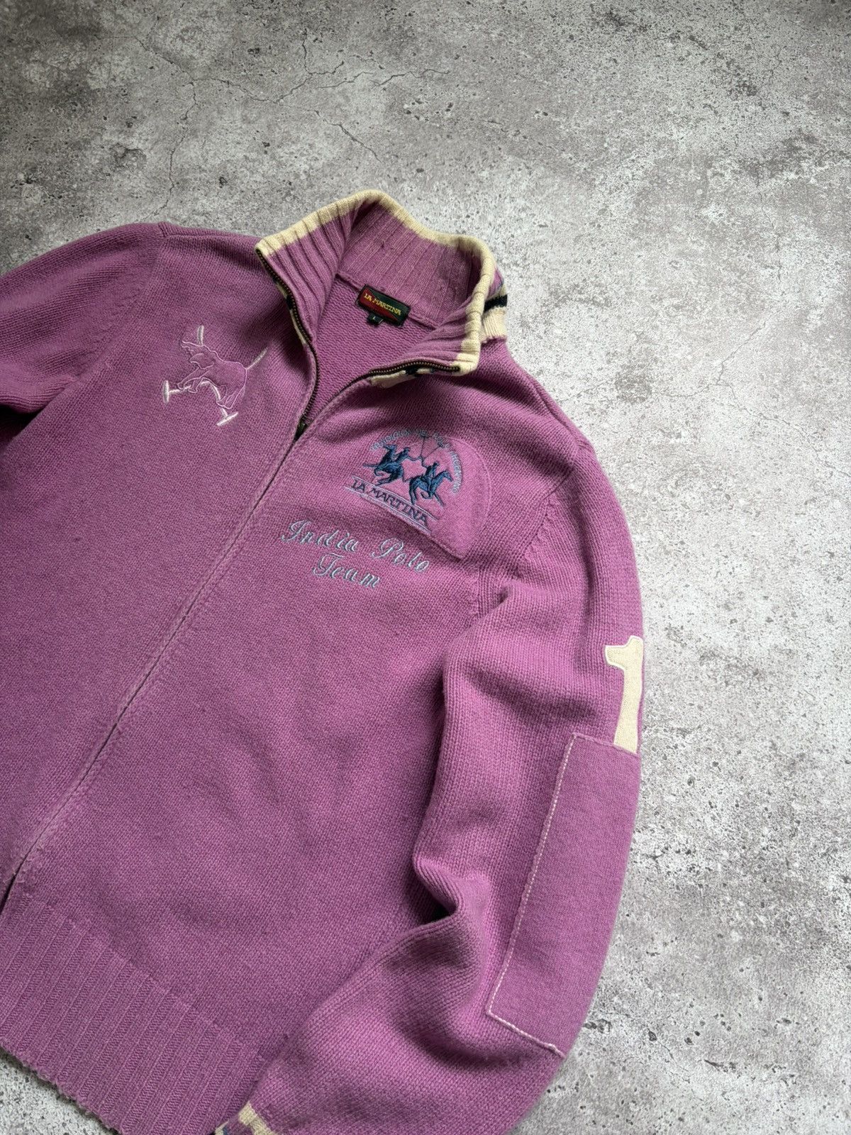La Martina Vintage La Martina Number 1 Pink Zip Sweater Size US L / EU 52-54 / 3 - 2 Thumbnail