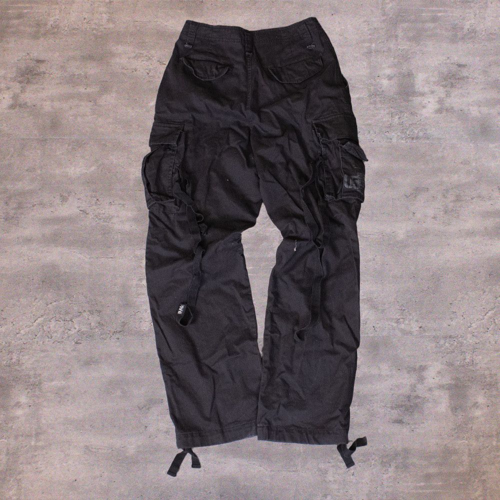 Japanese Brand × Vintage Y2K 2000's Bali* Bondage Baggy Tactical Black Cargo Pant's Size US 26 / EU 42 - 2 Thumbnail