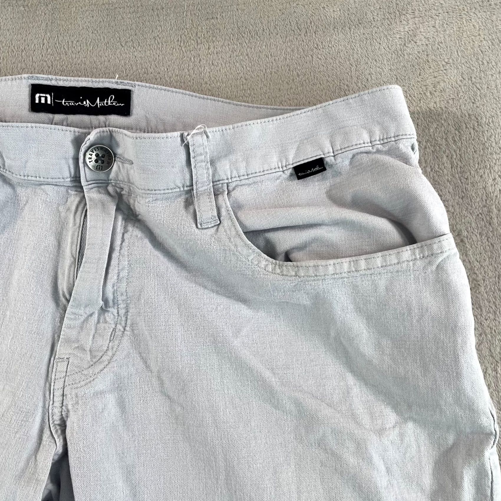 TravisMathew Travis Mathew Trifecta Golf Pants Men 36x30 Grey Performance Chino Size US 36 / EU 52 - 3 Thumbnail