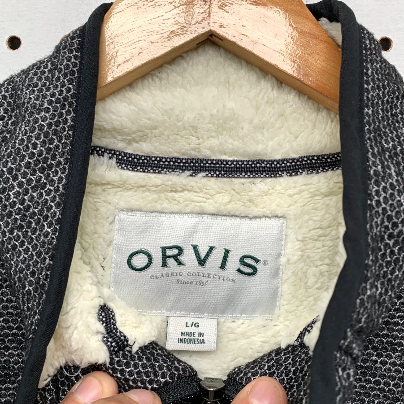 Orvis Orvis Sweater Mens Large Gray 1/4 Zip Sherpa Lined Pullover Size US L / EU 52-54 / 3 - 5 Thumbnail
