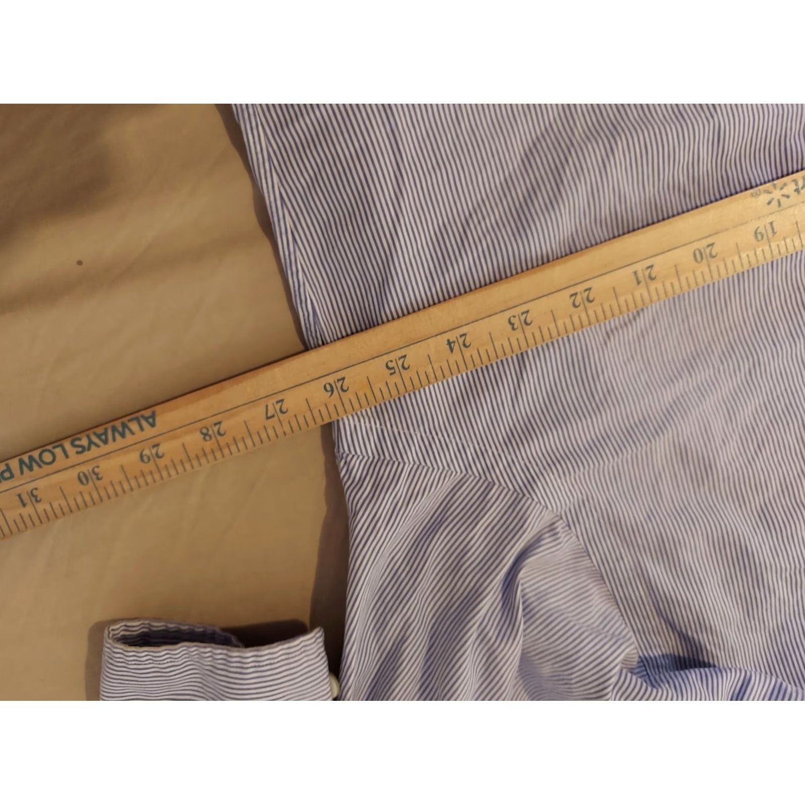 Polo Ralph Lauren Polo Ralph Lauren Shirt Mens Dress Button-Up L Large Blue Cotton Long Sleeve Size 42R - 6 Thumbnail