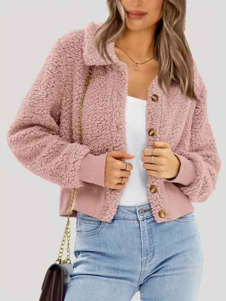 Chicos Womens Fleece Jacket Pink Size L / US 10 / IT 46 - 1 Thumbnail