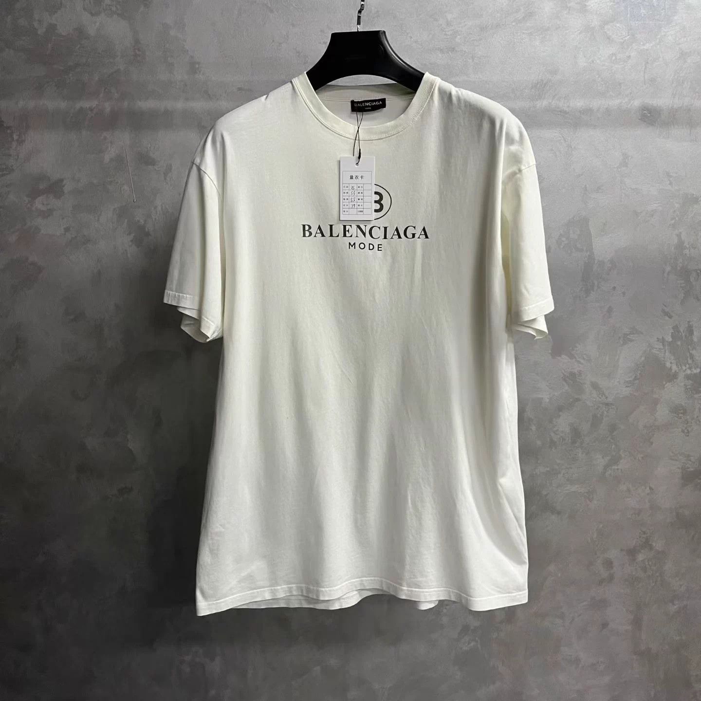 Balenciaga Balenciaga White Logo Crewneck Short-Sleeve Tee XS Size US XS / EU 42 / 0 - 1 Thumbnail