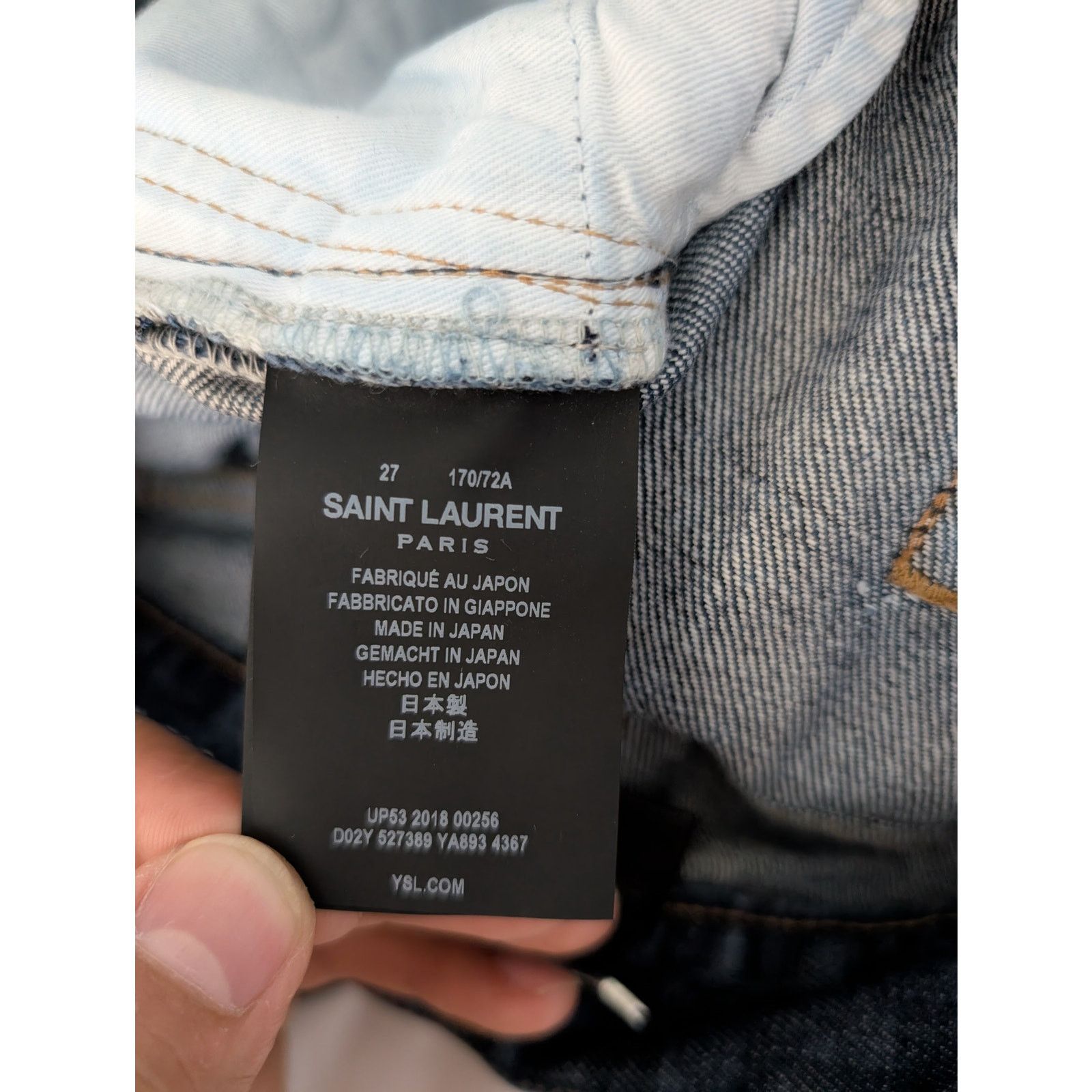 Saint Laurent Paris o1rshd1 Denim Jeans in Blue Size US 27 - 15 Thumbnail
