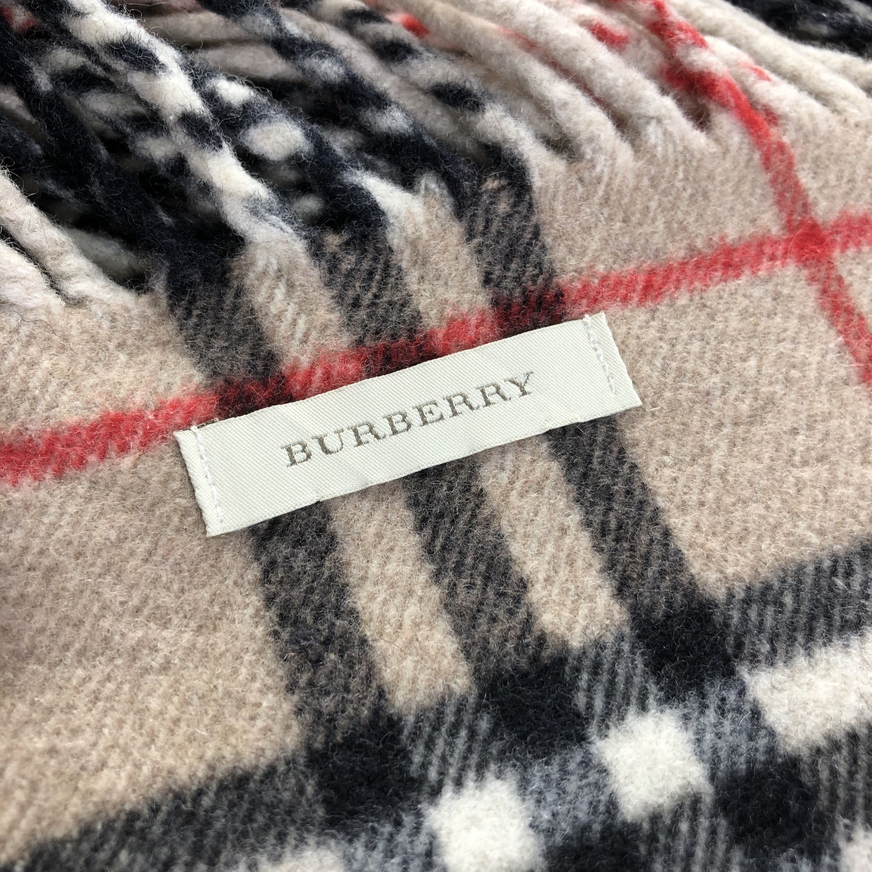 Burberry Burberry Nova Check Fringe Wool Scarf Muffler V1610 Size ONE SIZE - 4 Thumbnail