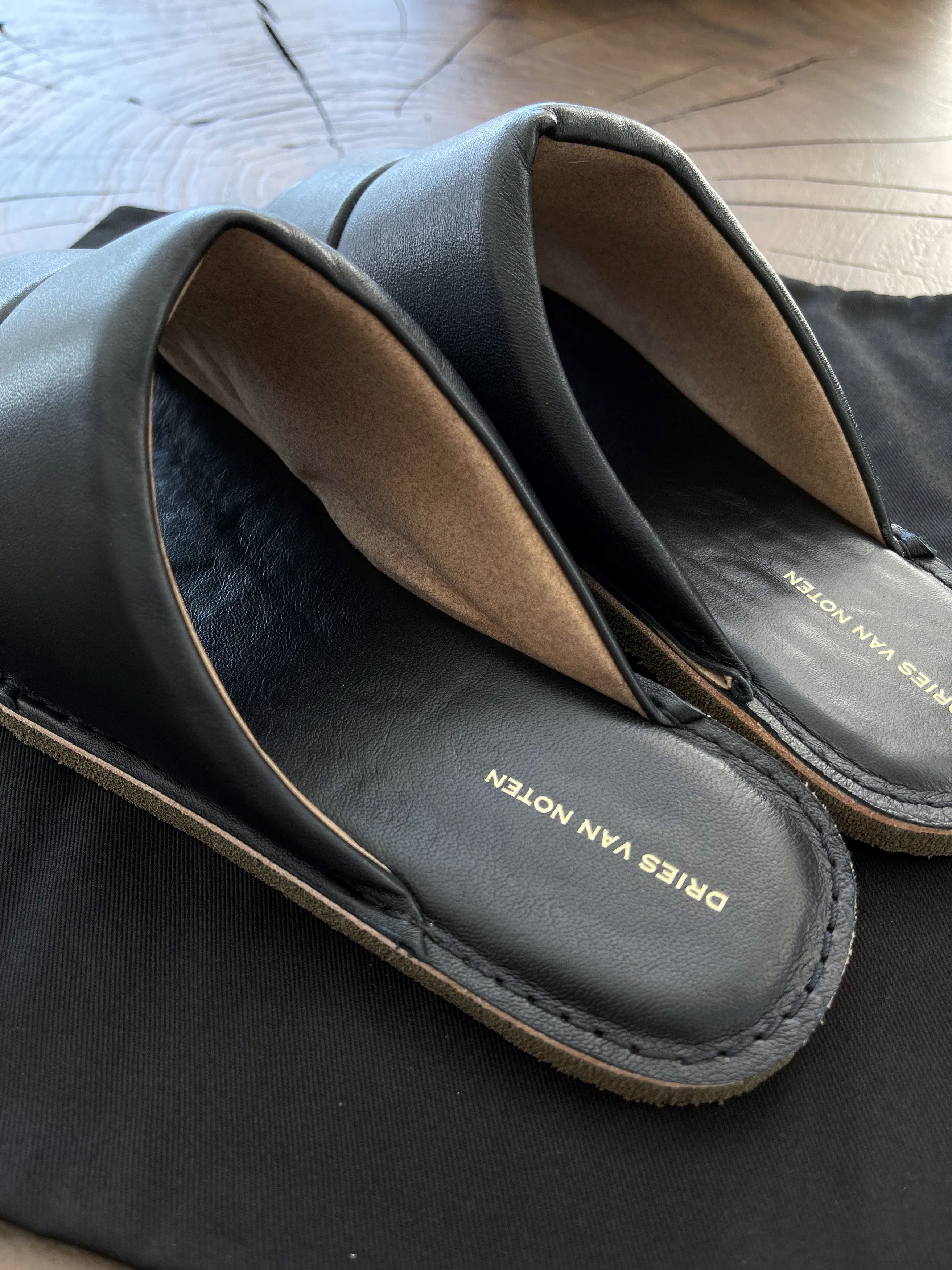 Dries Van Noten EU41.5 Quilted Grained Leather Flat Slippers Slides SS21 Size US 7.5 / EU 40-41 - 7 Thumbnail