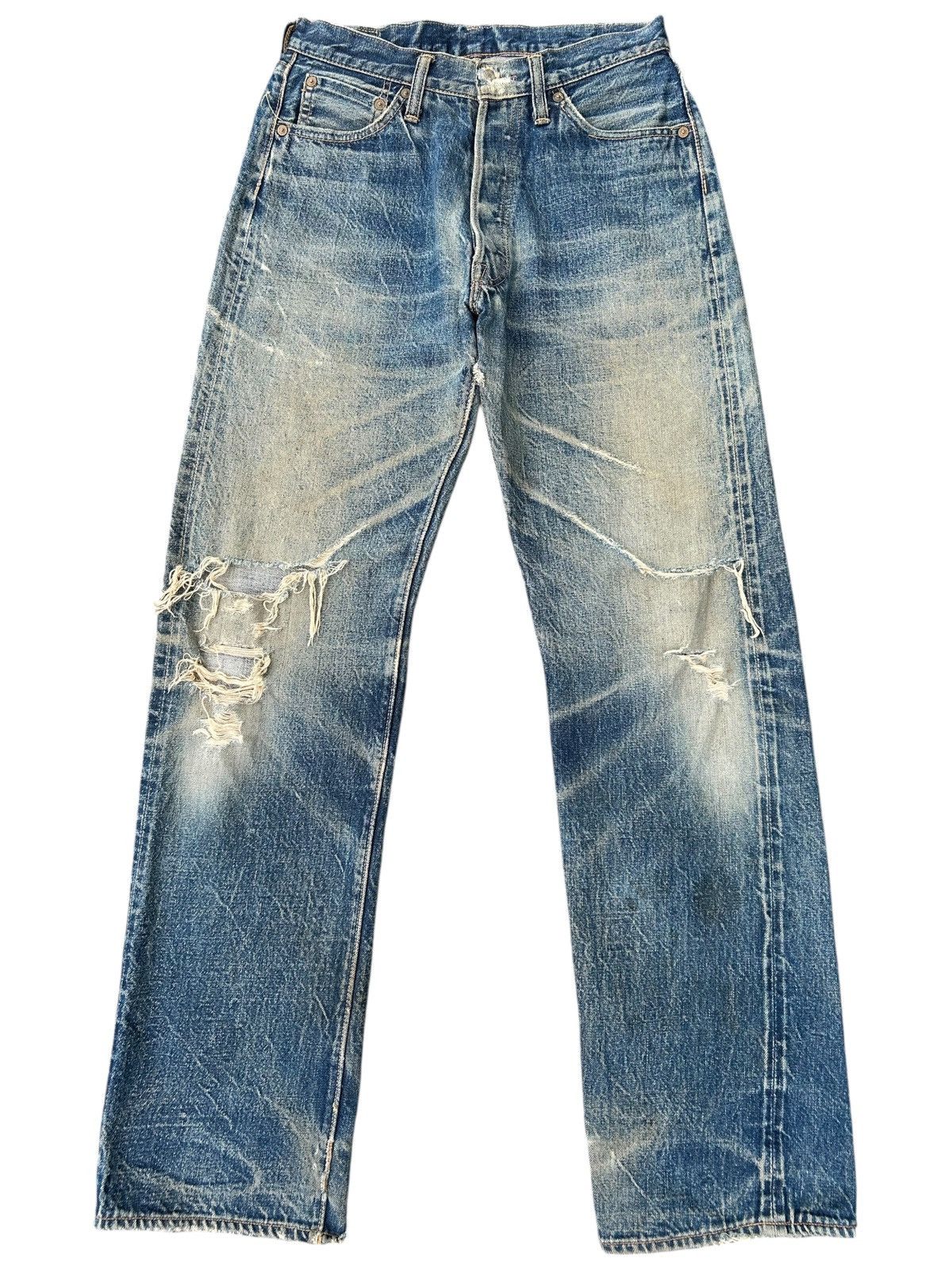 Kapital Thrashed Vintage Denime Selvedge Denim Jeans Size US 29 - 1 Thumbnail