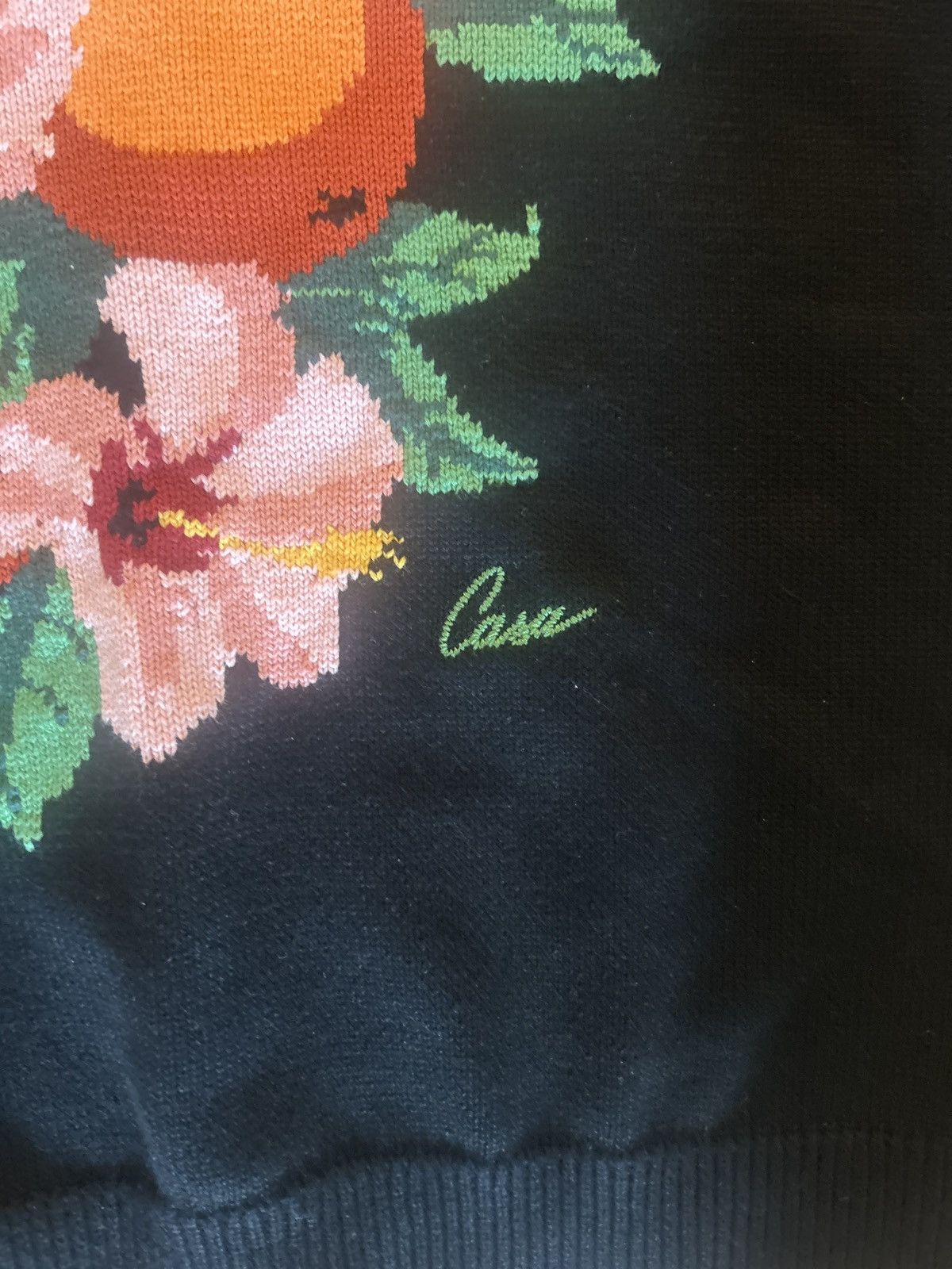 Casablanca Casablanca Orange Intarsia Knit Sweater – Black (XXL) Size US XXL / EU 58 / 5 - 3 Thumbnail
