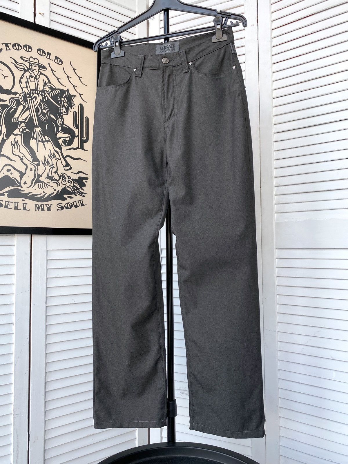Versace × Versace Jeans Couture × Vintage Versace Gianni Versace Couture Medusa Patch Y2K Light Pants Size 30" / US 8 / IT 44 - 3 Thumbnail