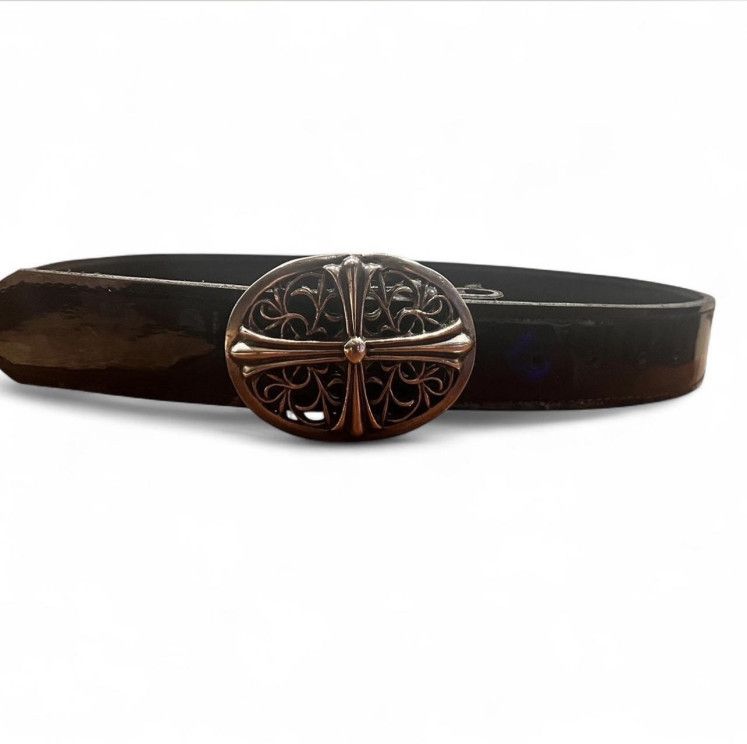 ✚A&G Oval Cross Belt Buckle✚廃盤希少モデル* A&G Rock × Sterling Silver A&G Rock N' Roll Oval Cross Belt Buckle
