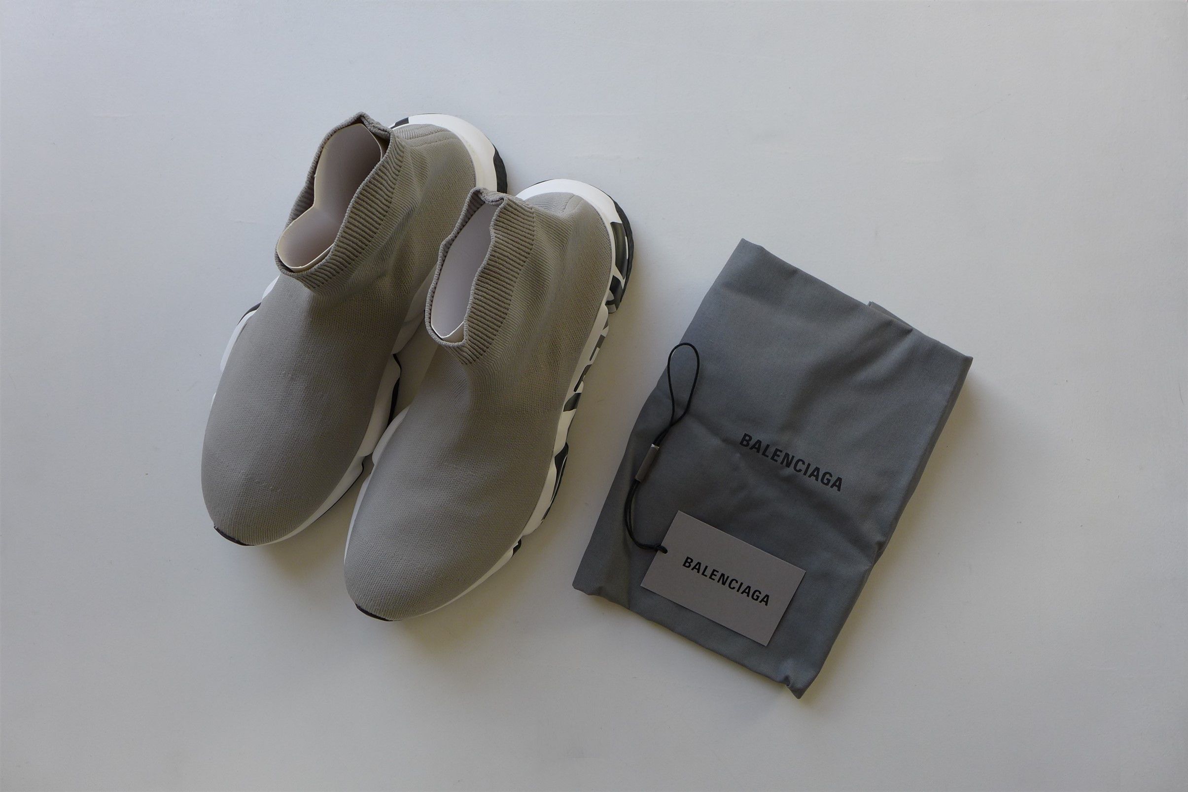 Balenciaga Balenciaga Speed LT Graffiti Sock Sneakers - Grey / Black Size US 9 / EU 42 - 1 Thumbnail