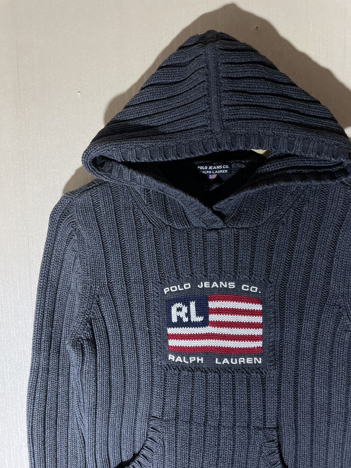 Polo Ralph Lauren × Vintage Polo Ralph Lauren USA Flag knitwear sweater hoodie Size S / US 4 / IT 40 - 3 Thumbnail