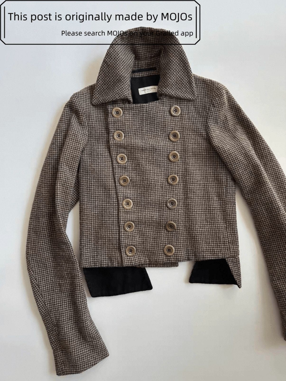 Dries Van Noten Sz S Dries Van Noten Napoleon Hound Tooth Jacket mojos29 Size US S / EU 44-46 / 1 - 1 Thumbnail
