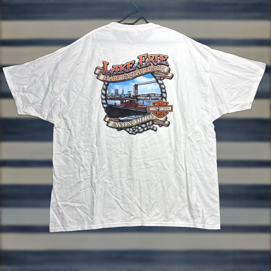 Harley Davidson Harley-Davidson Shirt 3XL White Graphic Print Short Sleeve Biker Motorcycle Mens Size US XXL / EU 58 / 5 - 1 Thumbnail