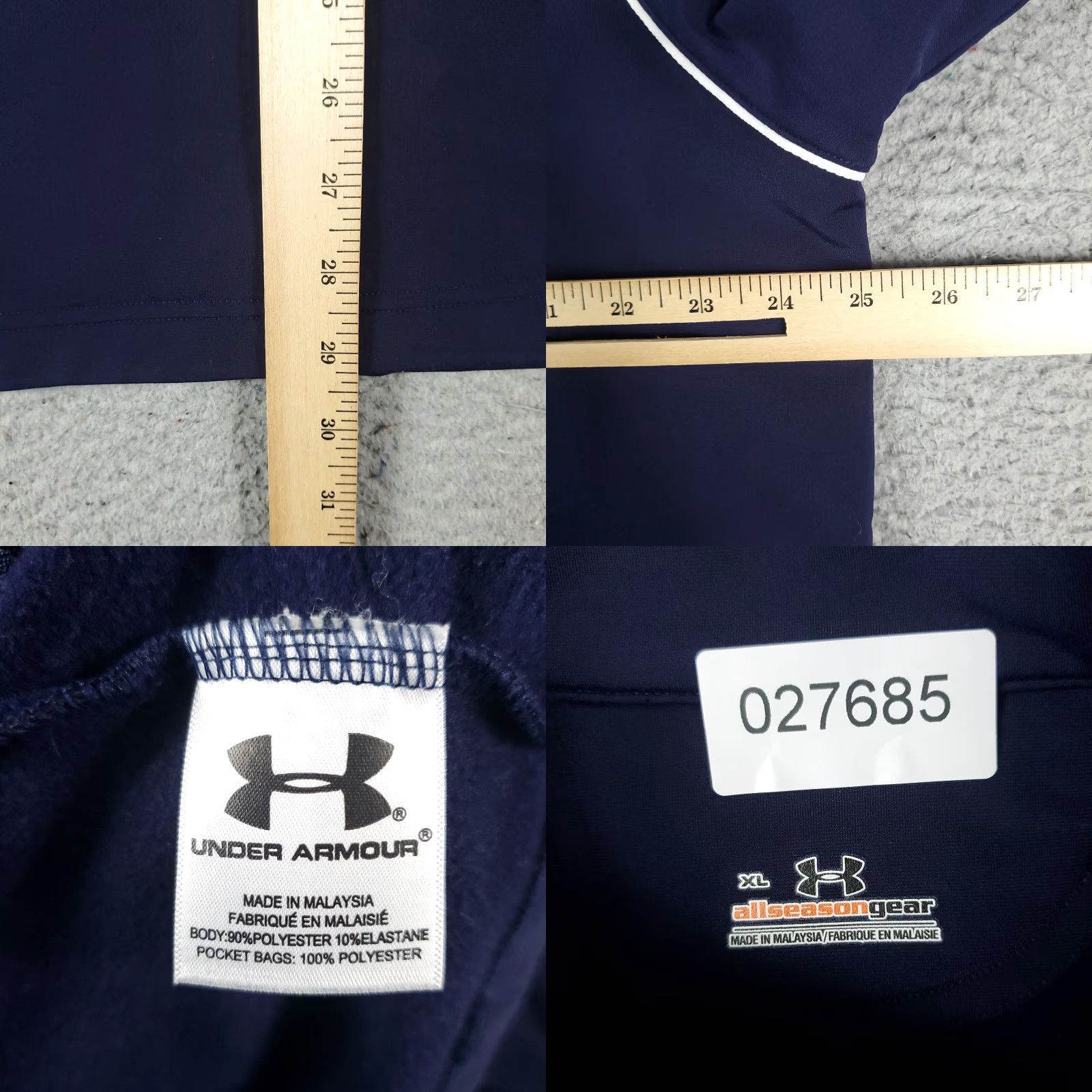 Under Armour VINTAGE Under Armour Jacket Mens XL Navy Blue All Seasons Full Zip Track Sweater Size US XL / EU 56 / 4 - 8 Thumbnail