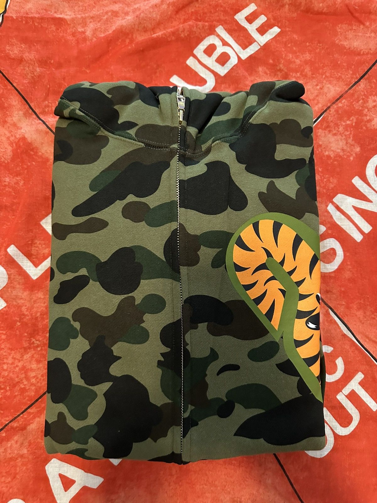 Bape BAPE 1st camo green multi shark full zip hoodie Size US XXL / EU 58 / 5 - 9 Thumbnail