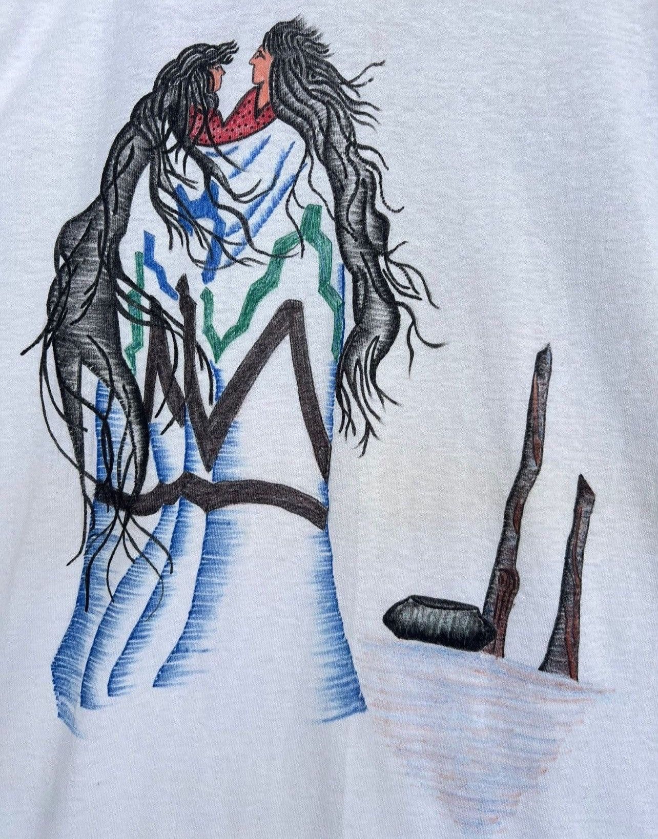 Band Tees × Vintage Vintage 90s BVD Art Tee Vintage White Art Tee Large Size US L / EU 52-54 / 3 - 2 Thumbnail