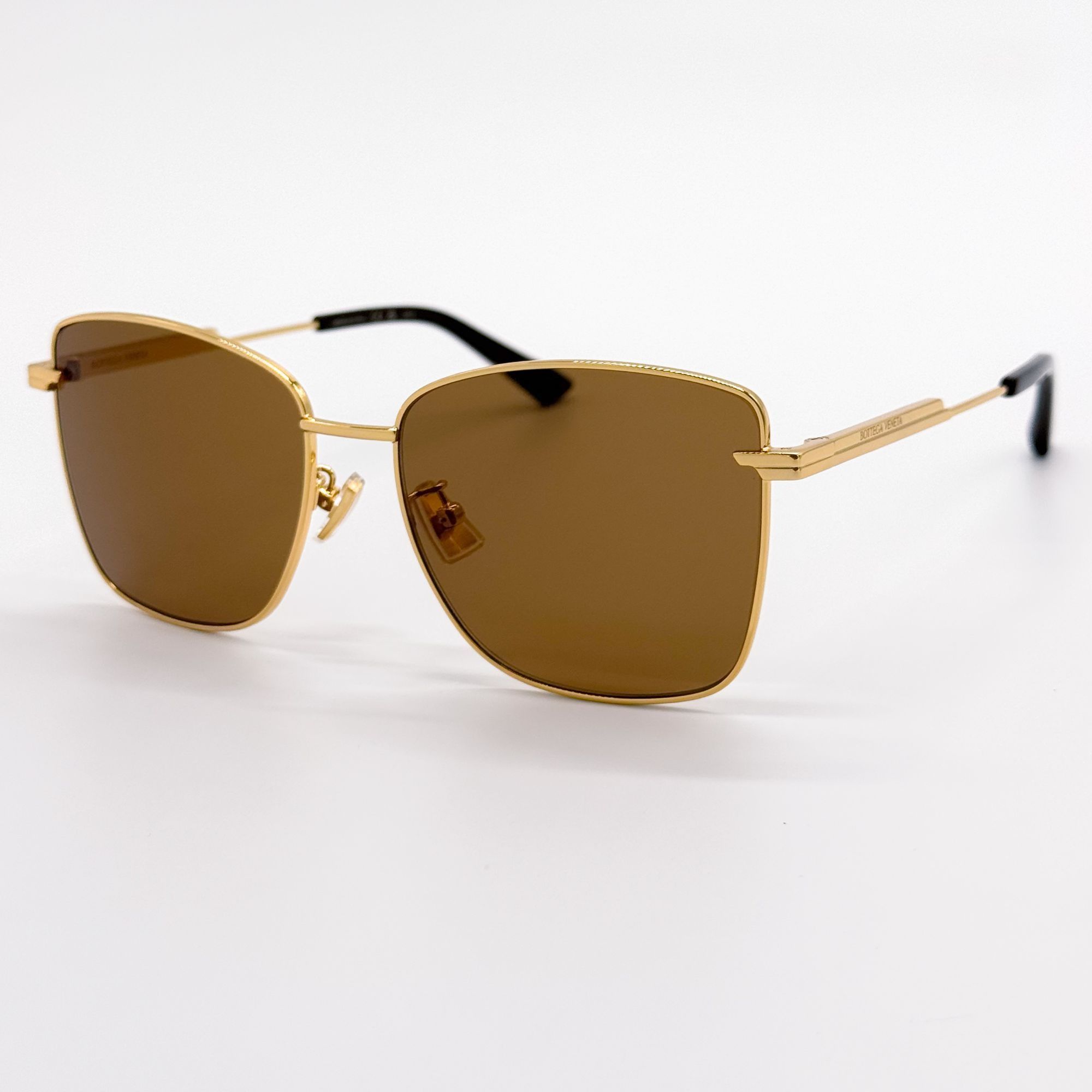 Bottega Veneta NEW BOTTEGA VENETA SUNGLASSES BV1237S 002 WOMEN GOLD EYEWEAR Size ONE SIZE - 1 Thumbnail