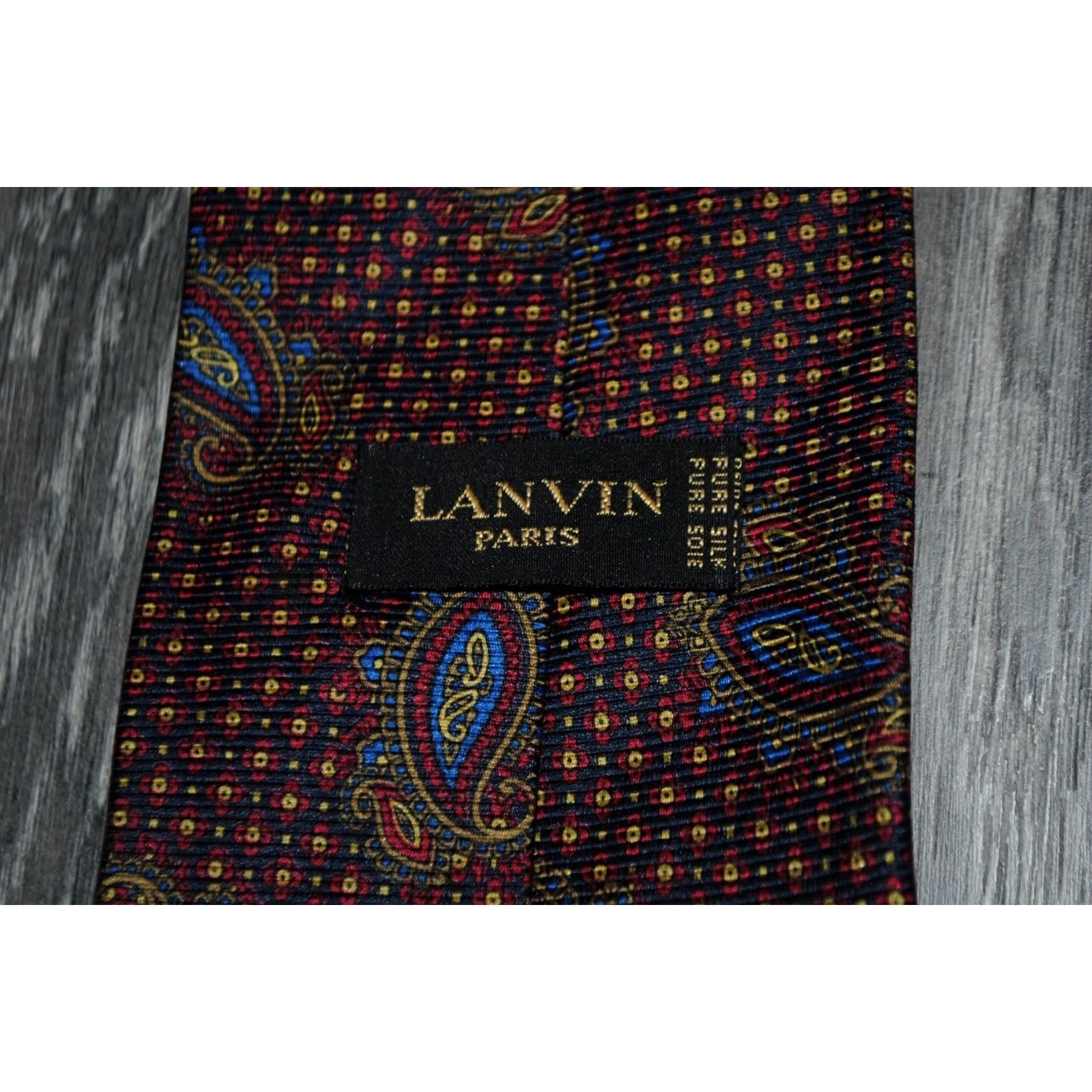 Lanvin Lanvin Paris Beautiful Paisley Design Silk Necktie Men Luxury Mint Condition Tie Size ONE SIZE - 5 Thumbnail