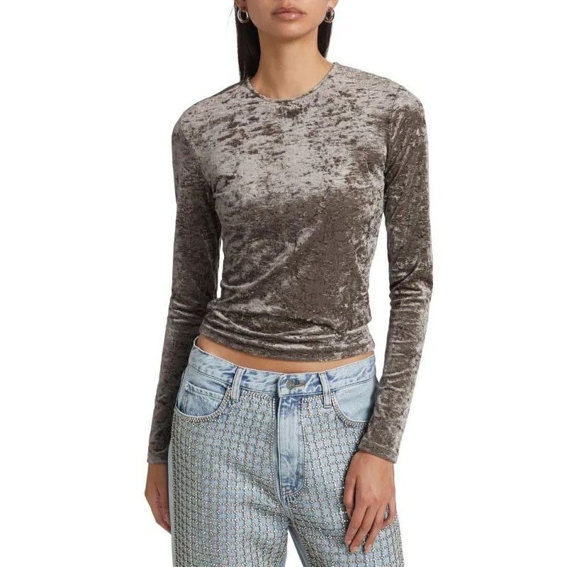 Frame Frame Dusk Crushed Velvet Top - Size S - Excellent Size S / US 4 / IT 40 - 2 Thumbnail