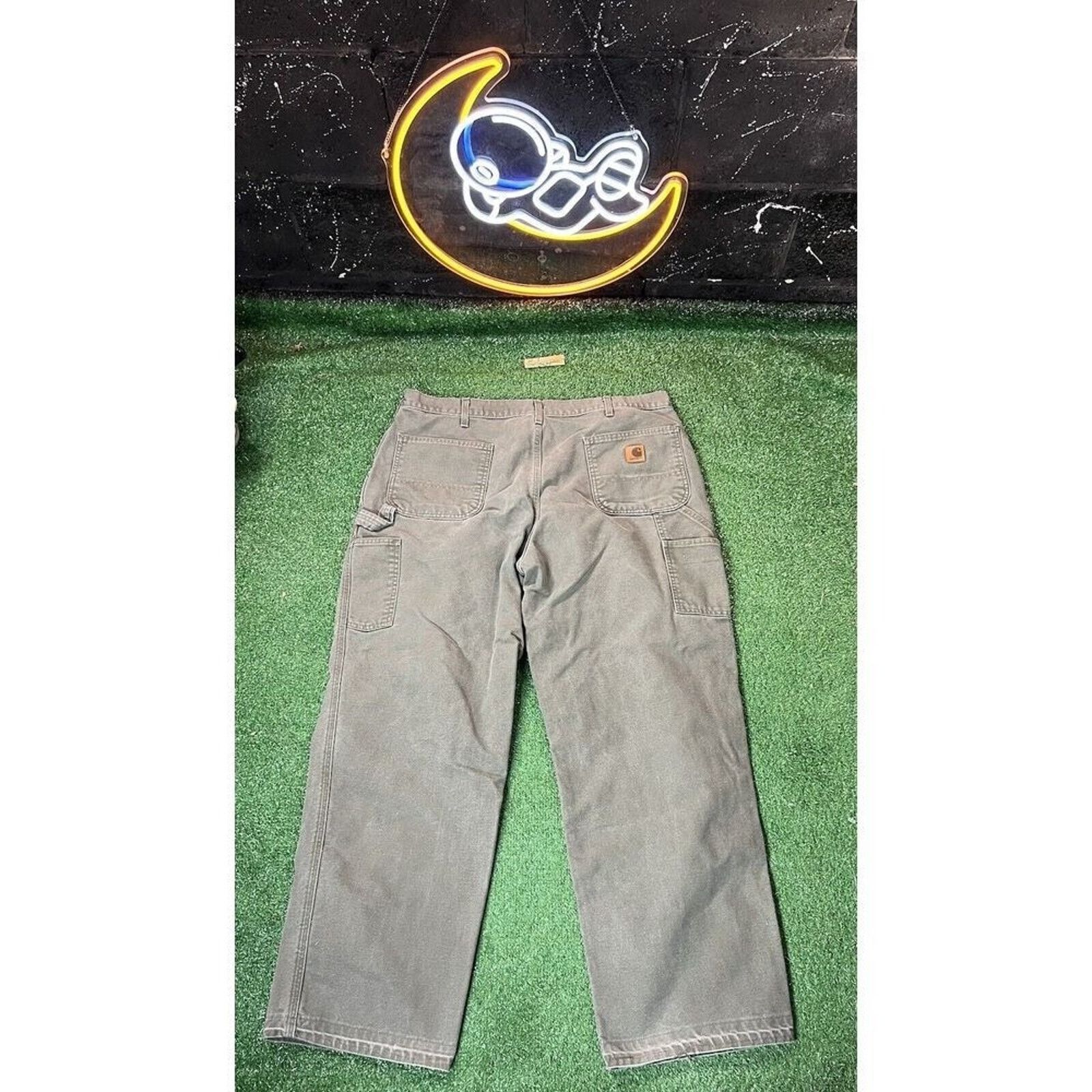 Carhartt Carhartt Original Dungaree Fit Pants Men's 40X30 Slate Green Size US 40 / EU 56 - 5 Thumbnail