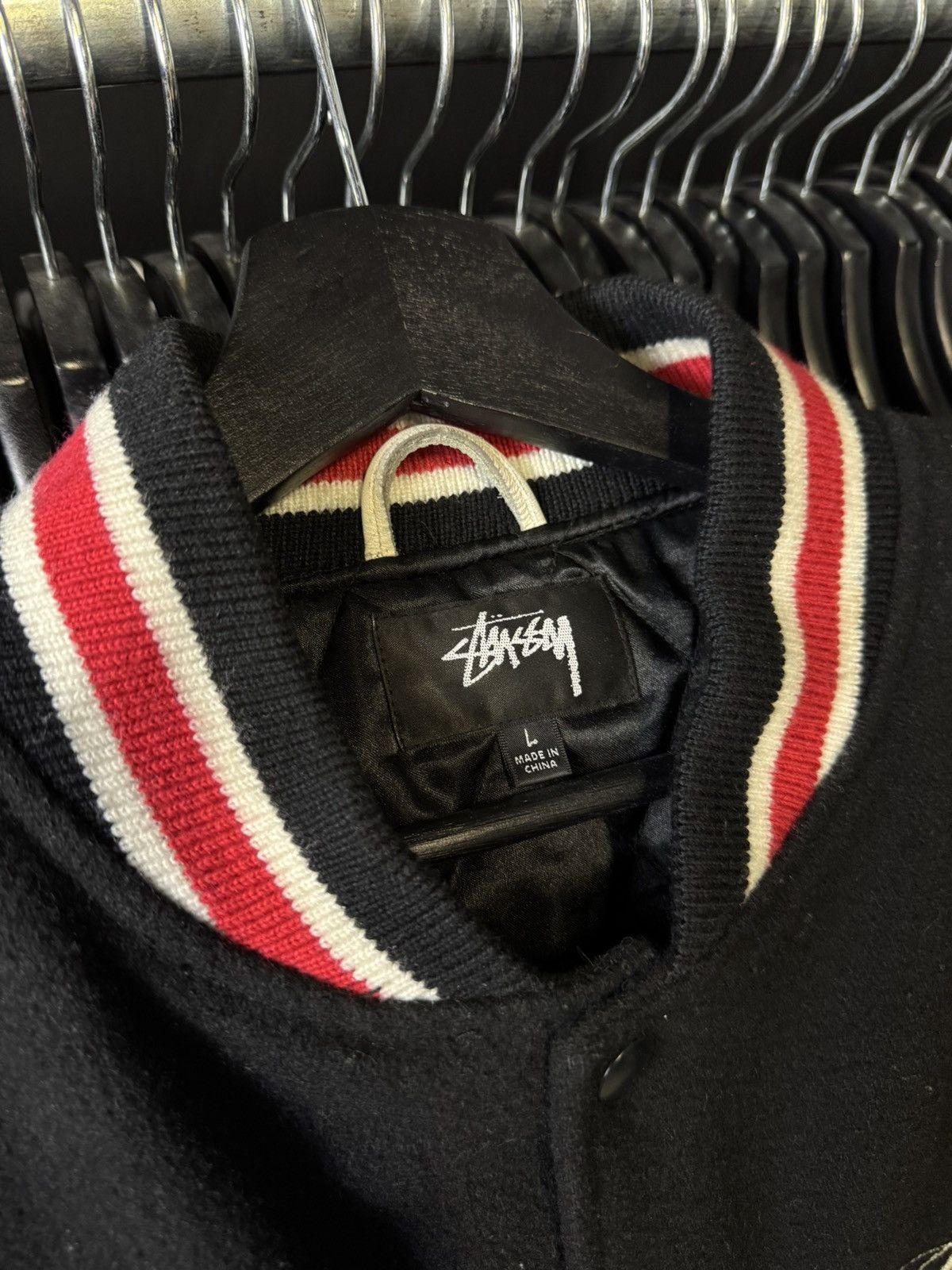 DENIM TEARS × Our Legacy × Stussy Stussy Denim Tears Varsity Jacket Size US L / EU 52-54 / 3 - 9 Thumbnail