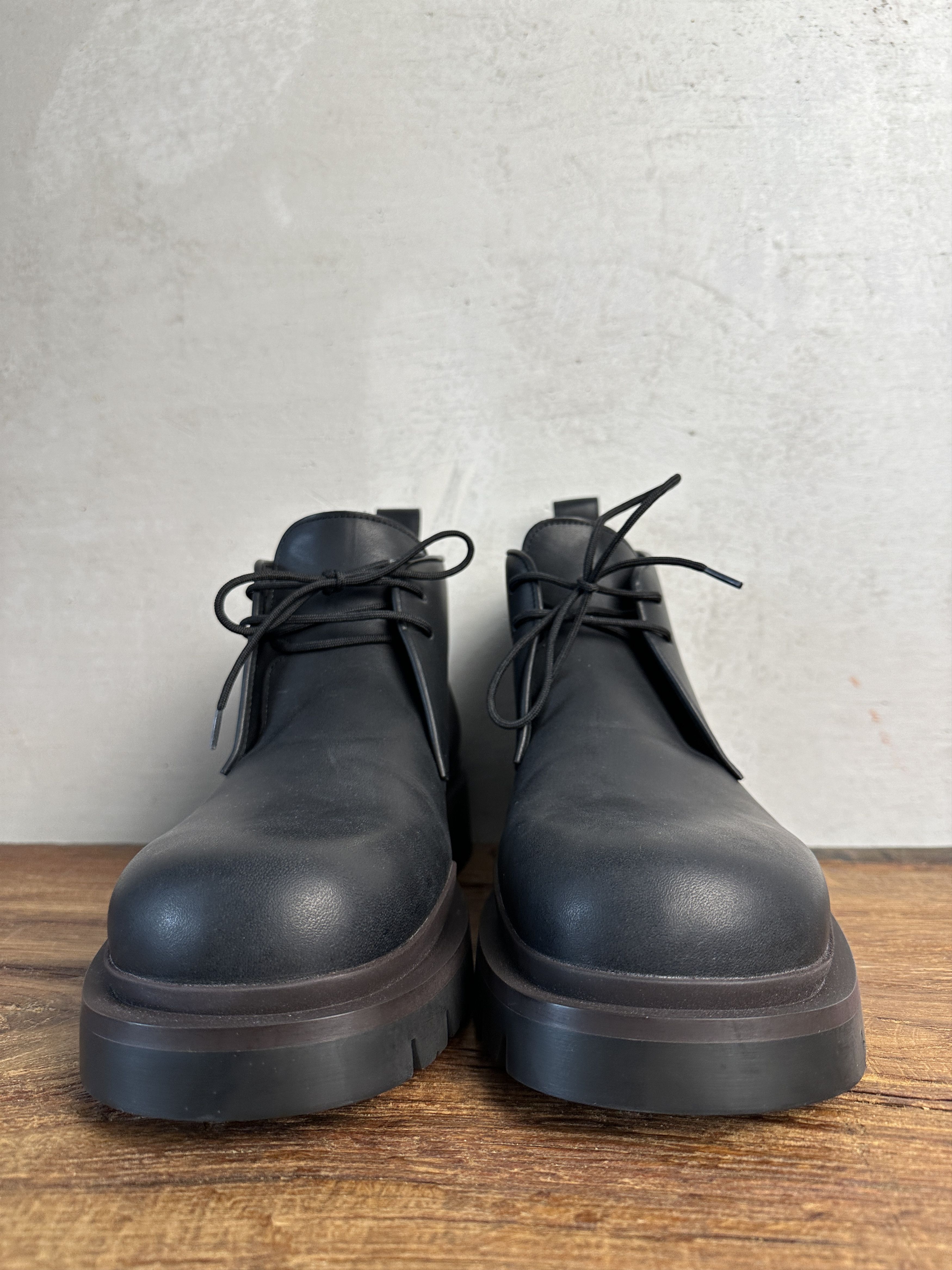 Bottega Veneta Bottega Veneta Tire Leather Laced Ankle Boots Size US 9.5 / EU 42-43 - 10 Thumbnail