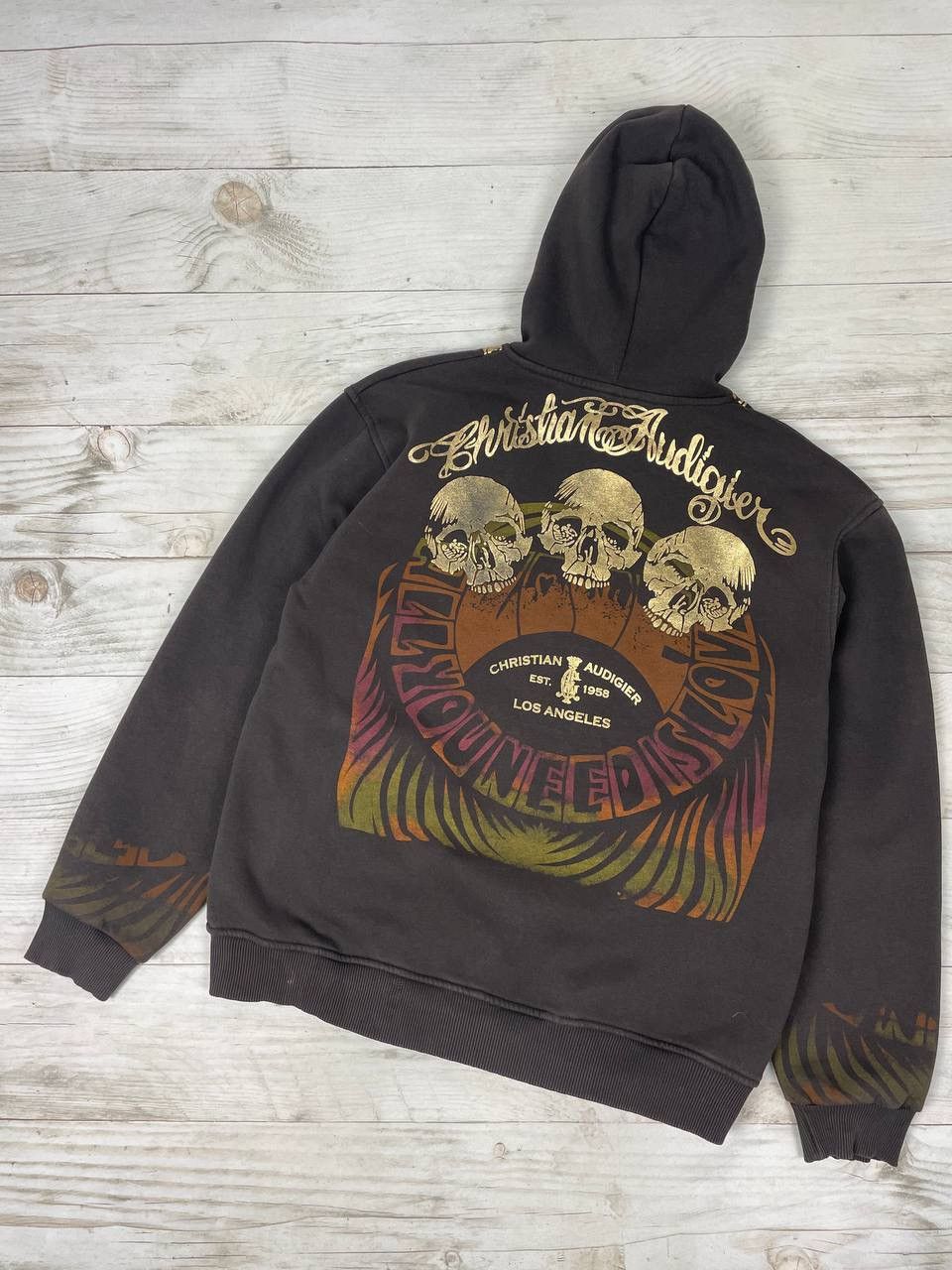 Christian Audigier Vintage Christian Audigier Hoodie Full Zip 90s Y2K Size US XXL / EU 58 / 5 - 2 Thumbnail