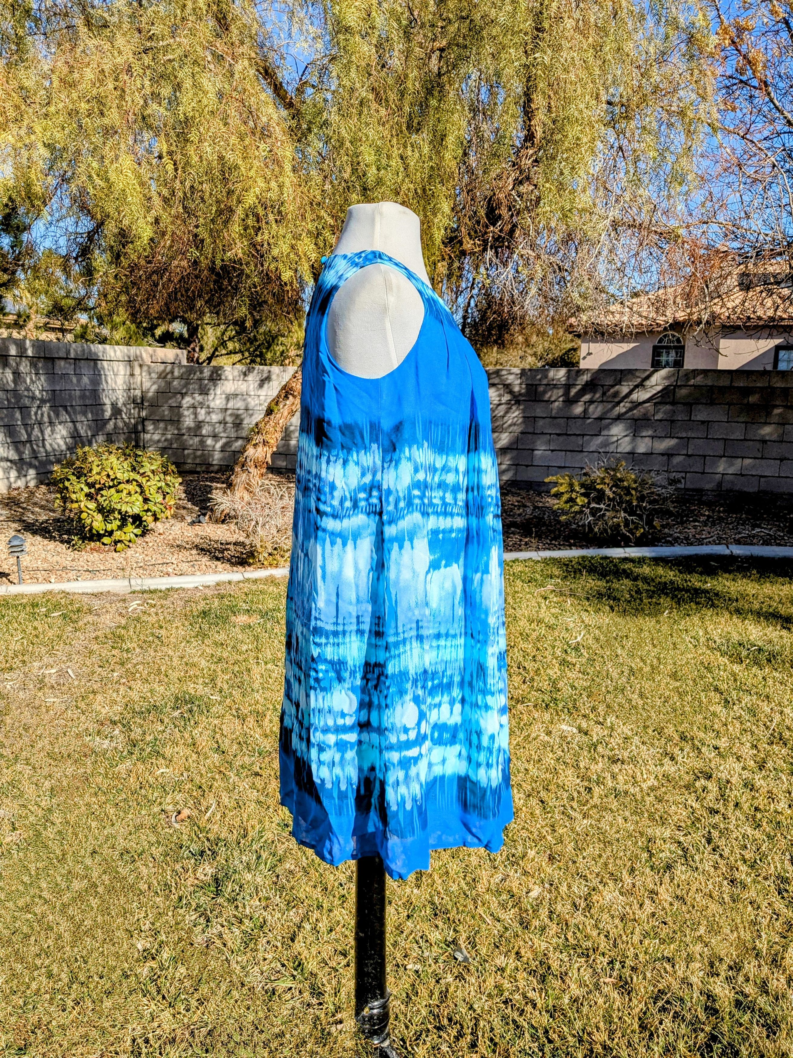 Other Emma & Michele Petite Midi Turquoise Fit&Flare Shift Dress Size S / US 4 / IT 40 - 2 Thumbnail