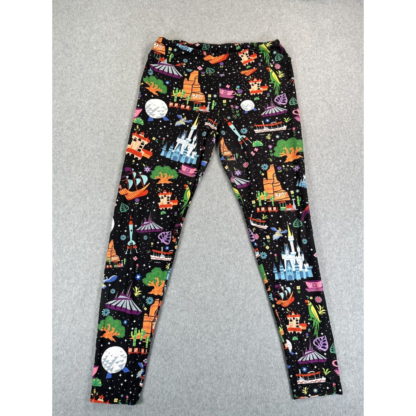 Disney Disney Parks Leggings Womens Medium Multicolor Lot 2 Pixar Park Graphic Print Size 32" / US 10 / IT 46 - 6 Thumbnail