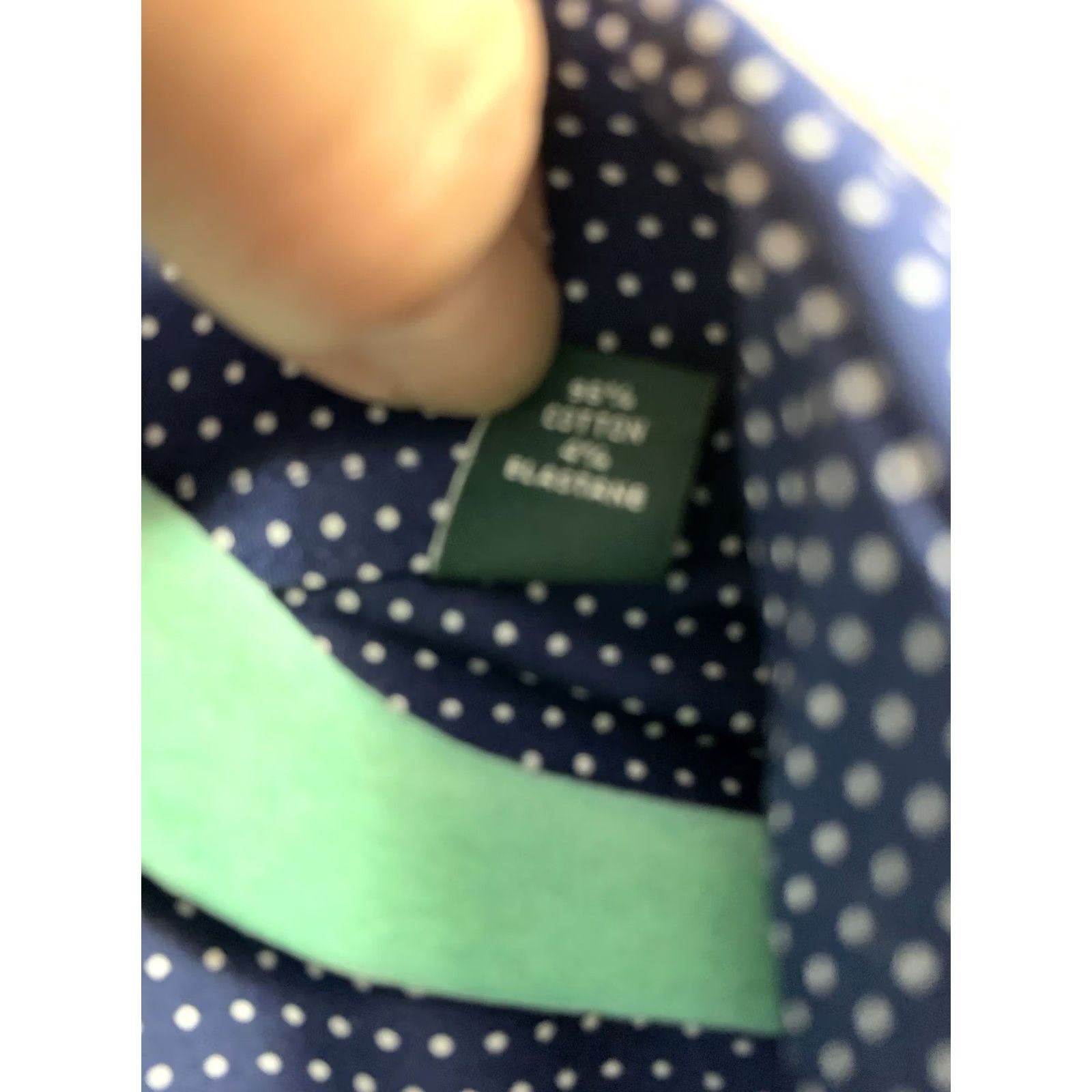 Ralph Lauren Lauren Ralph Shirt Mens L Blue Button Polka Dot Regular Fit Size US L / EU 52-54 / 3 - 5 Thumbnail