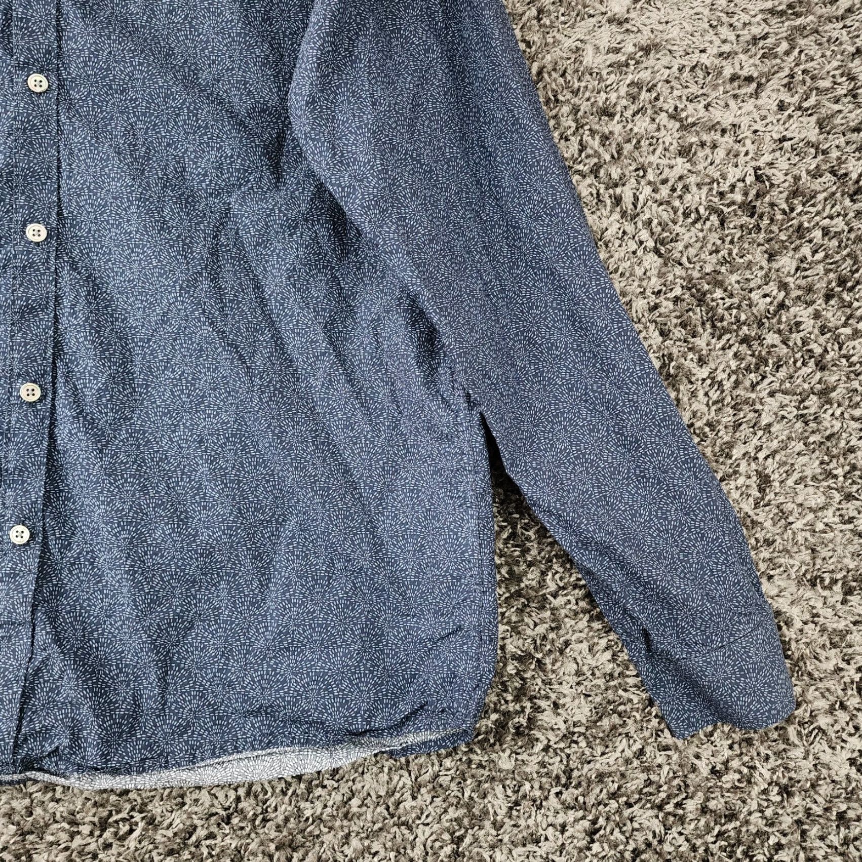 Vintage STITCH NOTE Button-Up Shirt Mens Long Sleeve Blue Egyptian Cotton XL Adults Size US XL / EU 56 / 4 - 2 Thumbnail