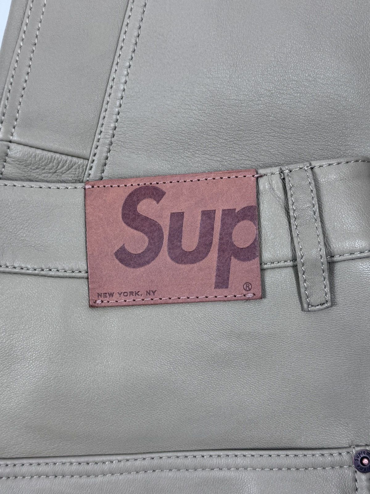 Supreme LEATHER CARPENTER PANTS Size US 34 / EU 50 - 3 Thumbnail