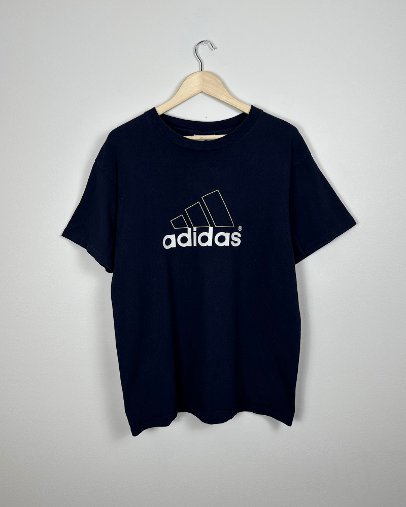 Adidas × Vintage Vintage 90s Adidas Logo Single Stitch T-Shirt - Size Medium Size US M / EU 48-50 / 2 - 7 Thumbnail