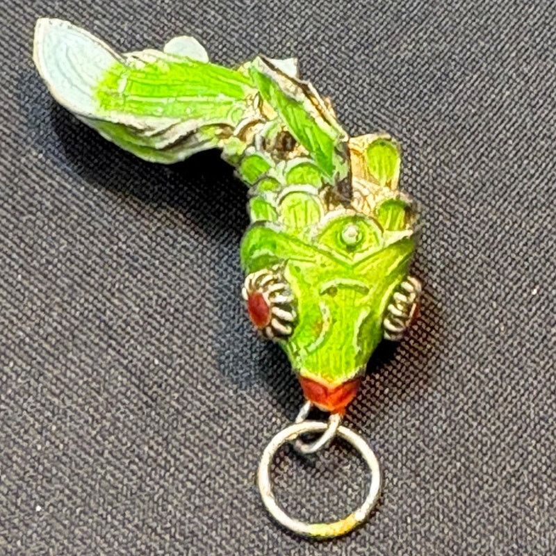 Other Articulating Enamel Fish Pendant Green Blue 3g 2.25in Size ONE SIZE - 1 Thumbnail