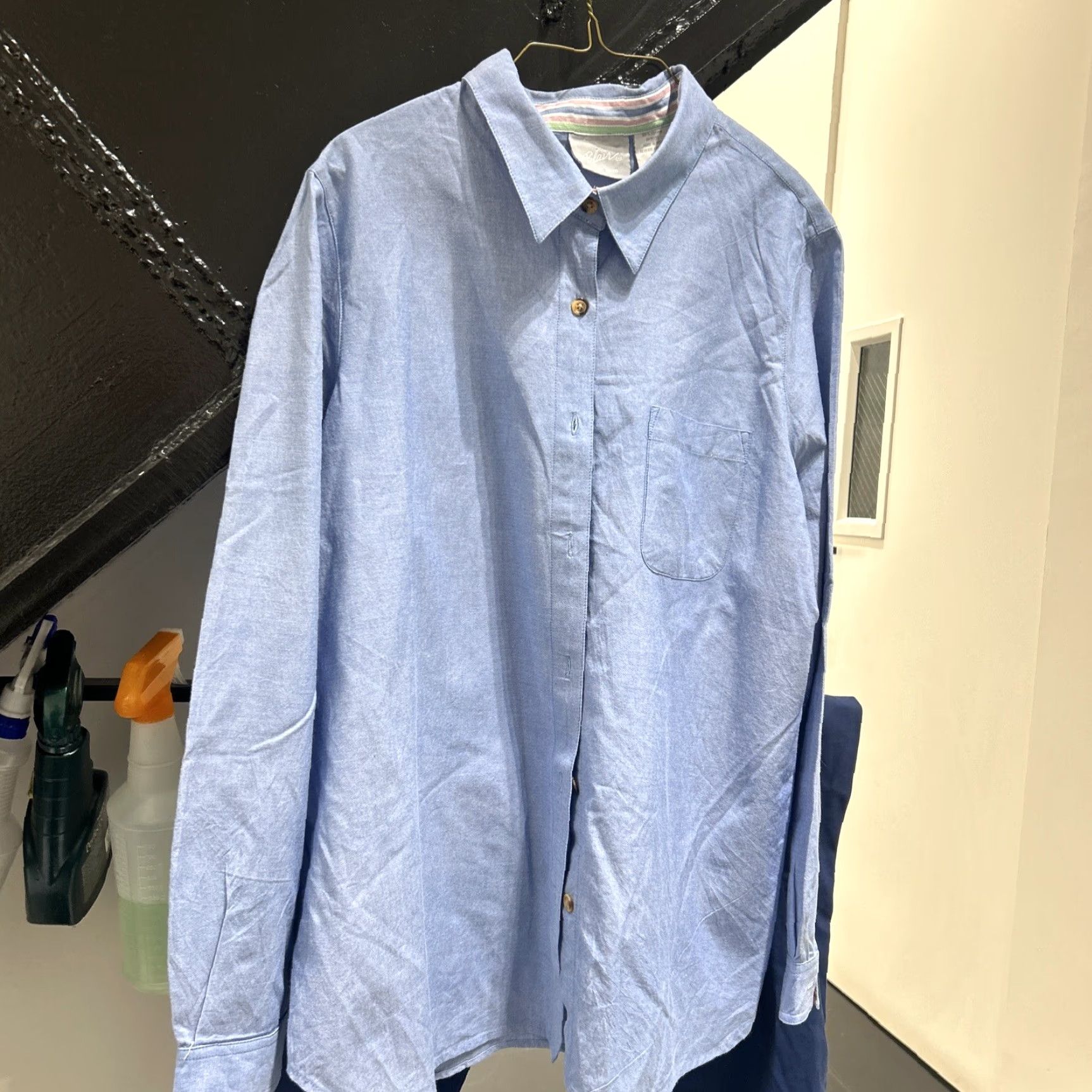 Blair Blair Blouse XLG Light Blue Linen Women's Size L / US 10 / IT 46 - 5 Thumbnail