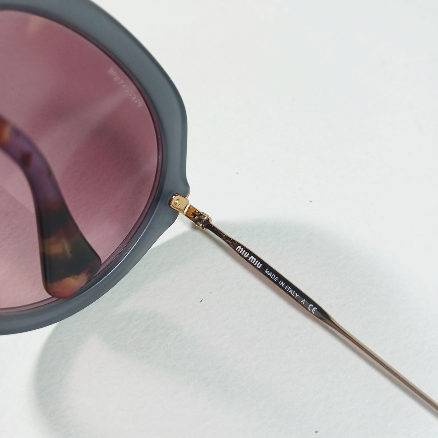 Miu Miu Miu Miu SMU05Q Gray/Brown Oversize Round Sunglasses w/Case Size ONE SIZE - 10 Thumbnail