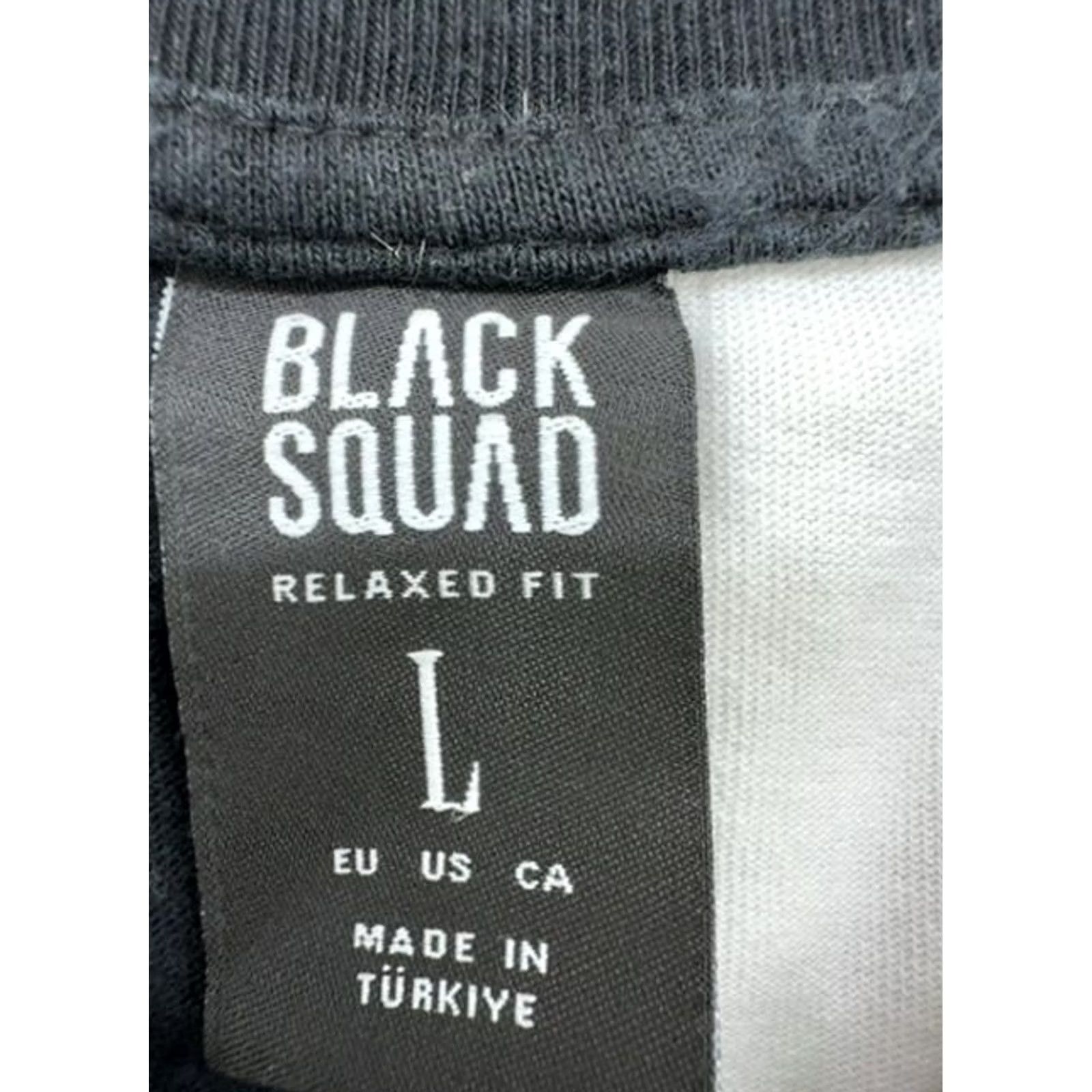 Vintage Black Squad Men's Graphic T-Shirt Black White Size L Streetwear Size US L / EU 52-54 / 3 - 4 Thumbnail