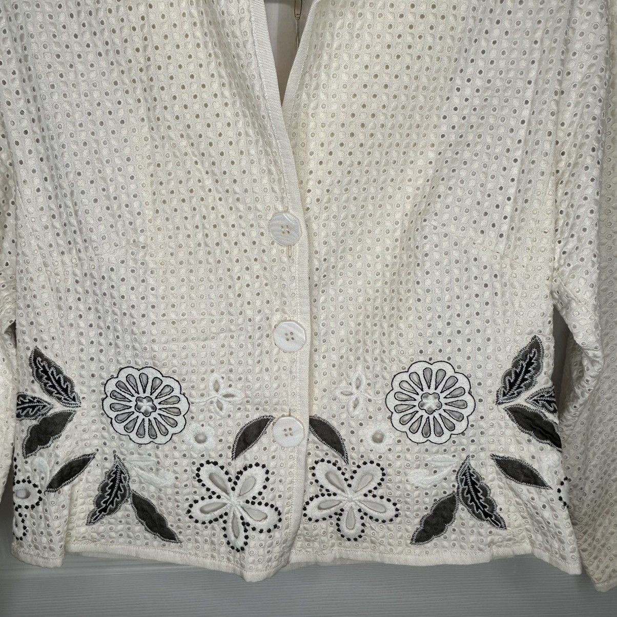 Other Worth Black and White Floral Eyelet Blazer Size 4 NWT Size S / US 4 / IT 40 - 5 Thumbnail