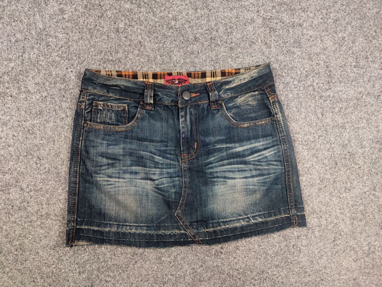 If Six Was Nine If Six Was Nine Sexy Vintage Japan Denim Mini Skirt Y2K Size 29" - 5 Thumbnail